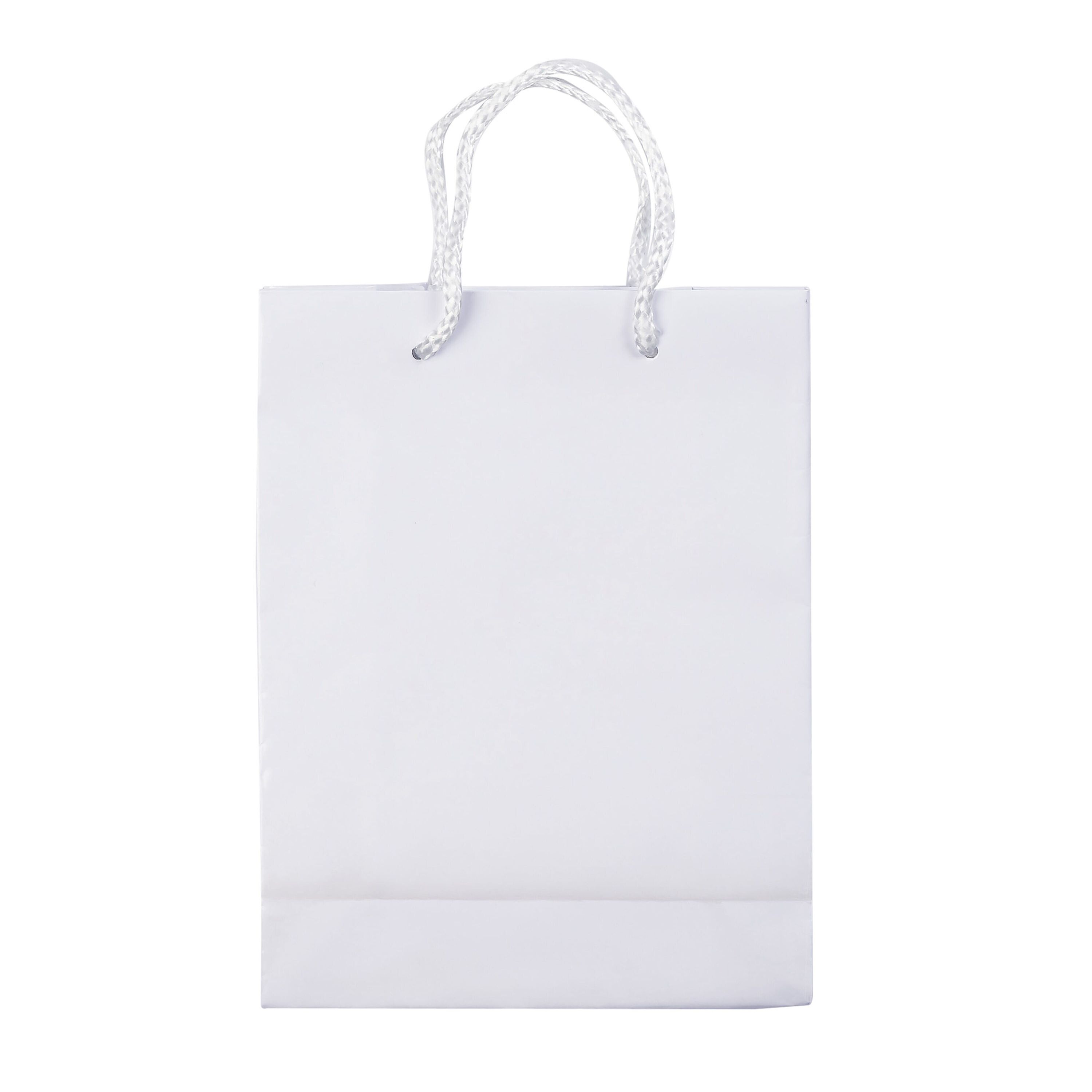 Laminierte Papiertasche, klein - weiss-1000