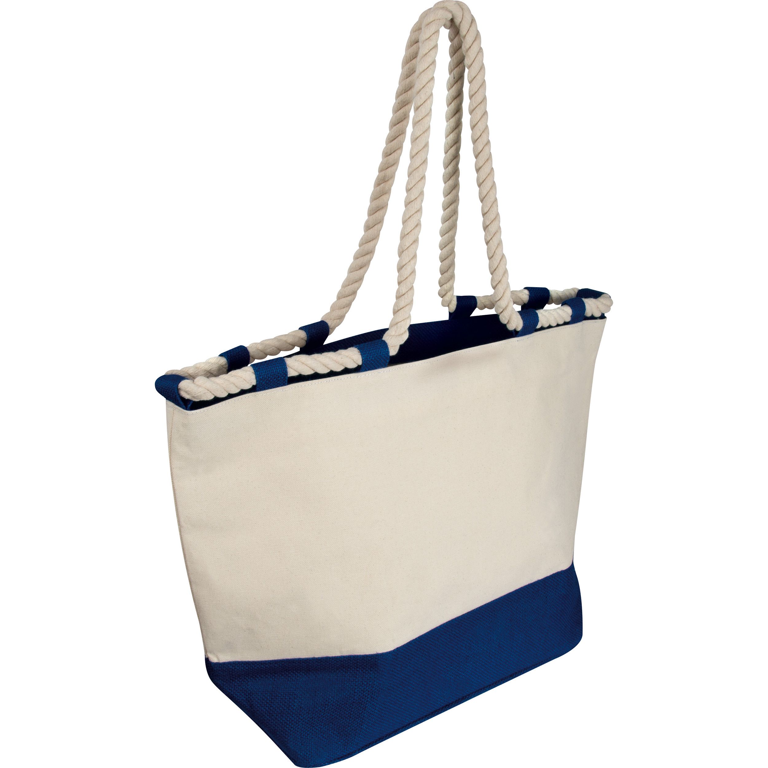 Jutetasche mit Kordel - dunkelblau-251