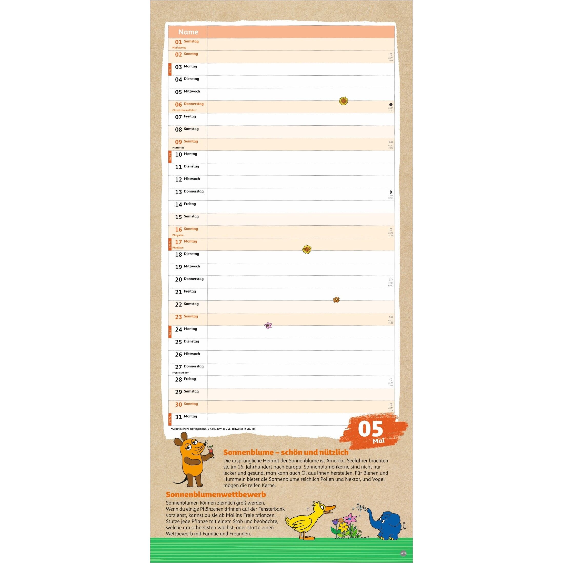 Nachhaltig Planen mit der Maus - Kinder Kalender-705