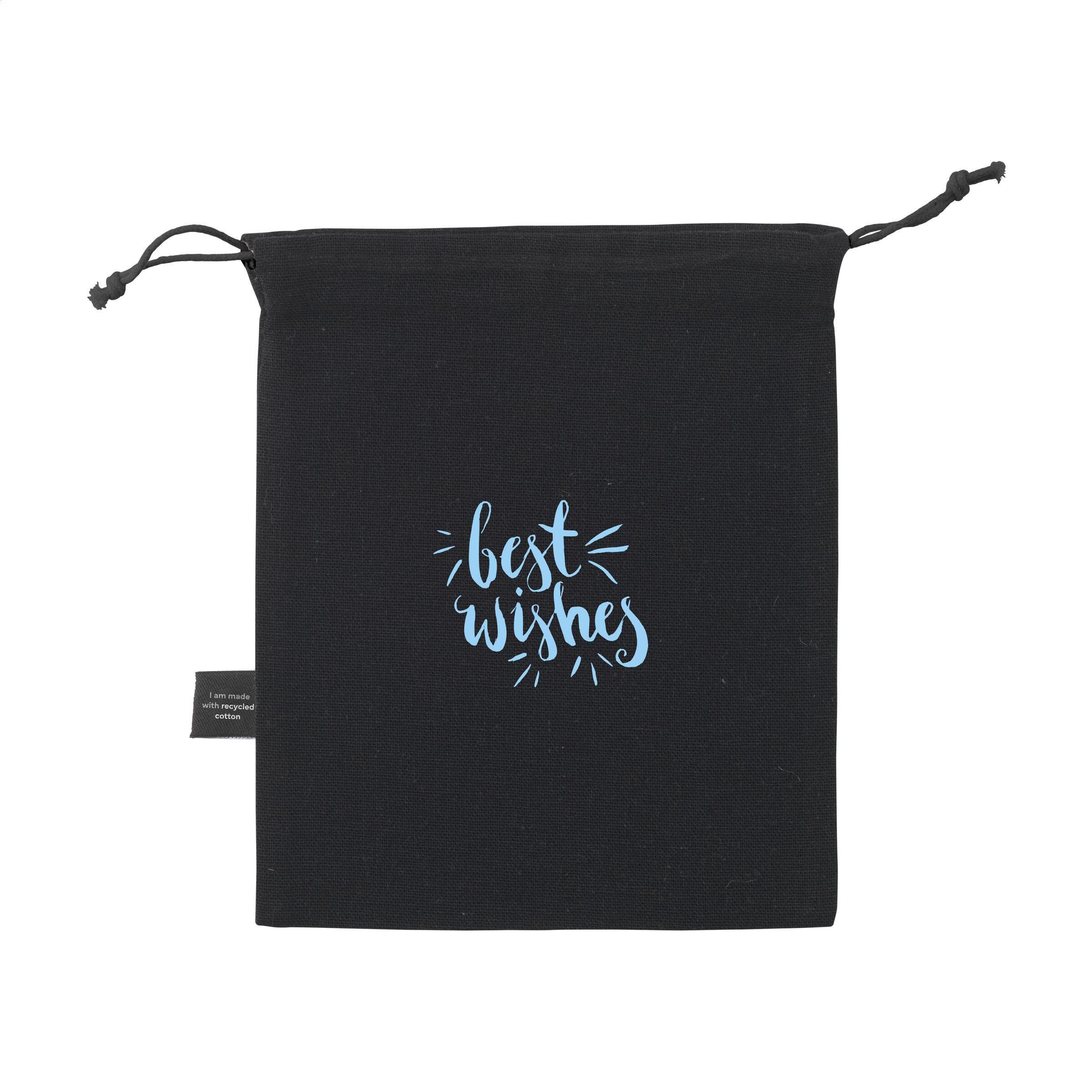 Gift Pouch GRS Recycled Cotton (150 g/m²) S - schwarz-953