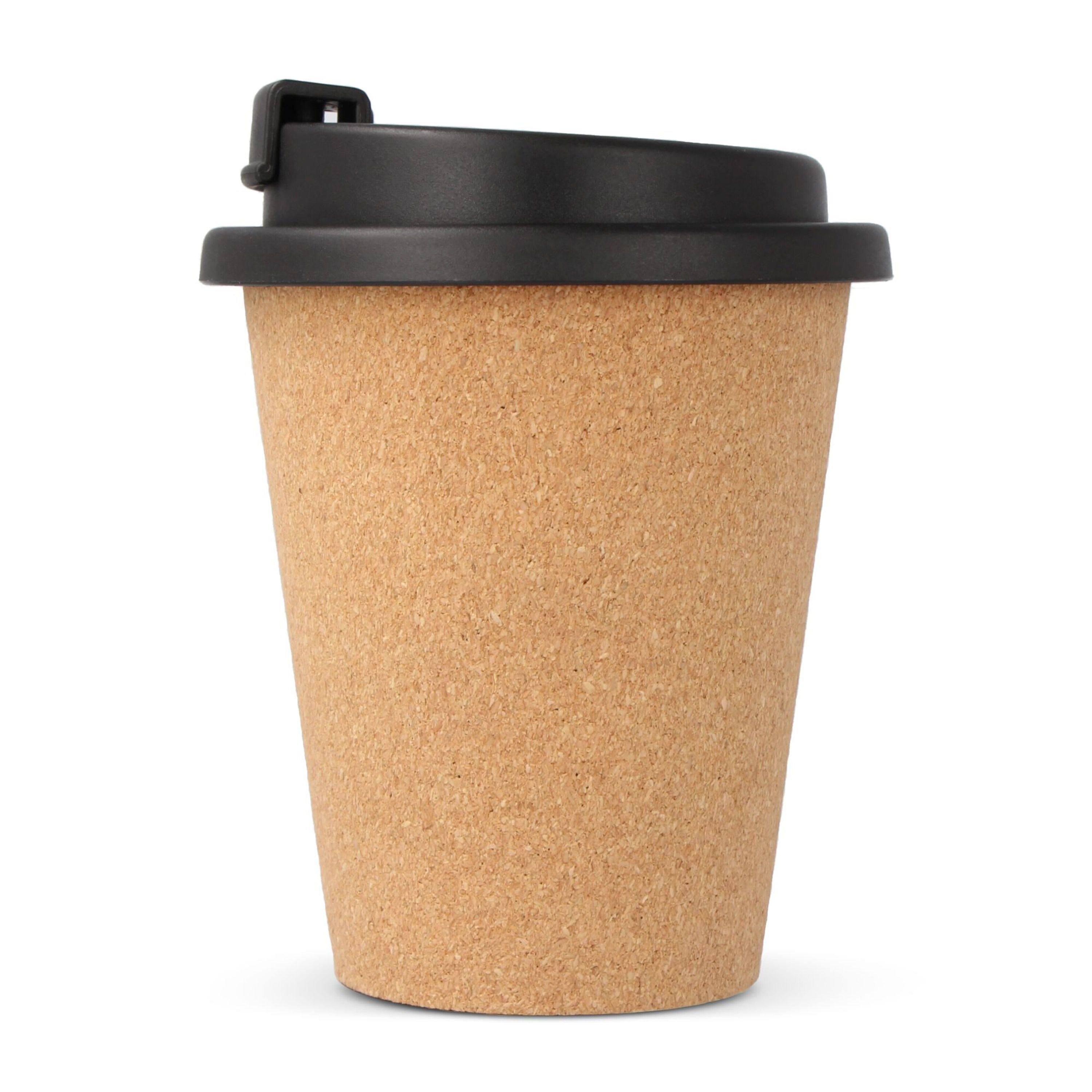 R-PP Kork Kaffeebecher 350 ml - schwarz-126