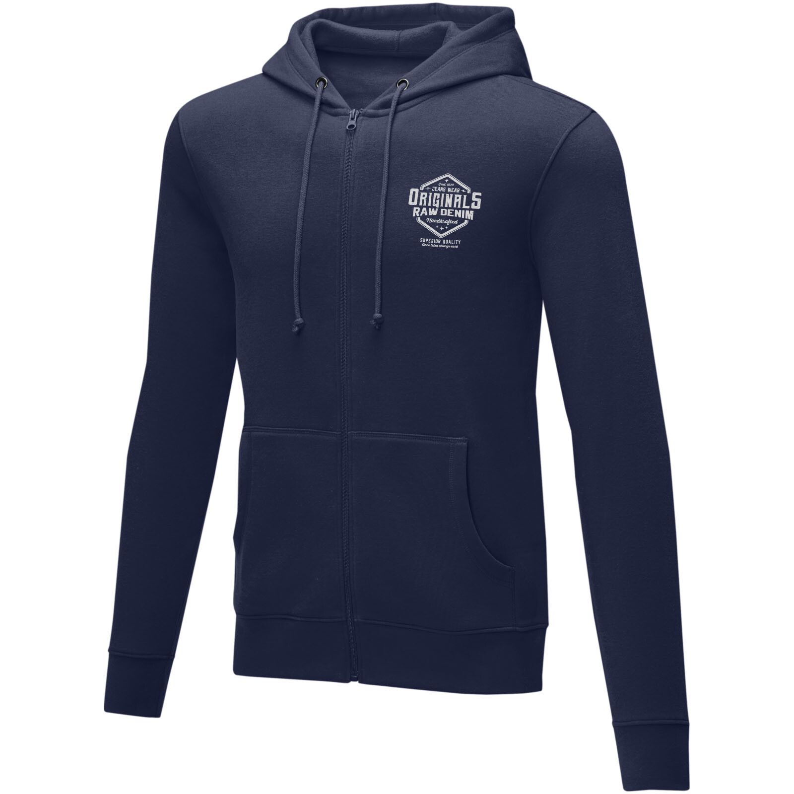 Theron Herren Kapuzenpullover mit Reißverschluss - navy - XS-478