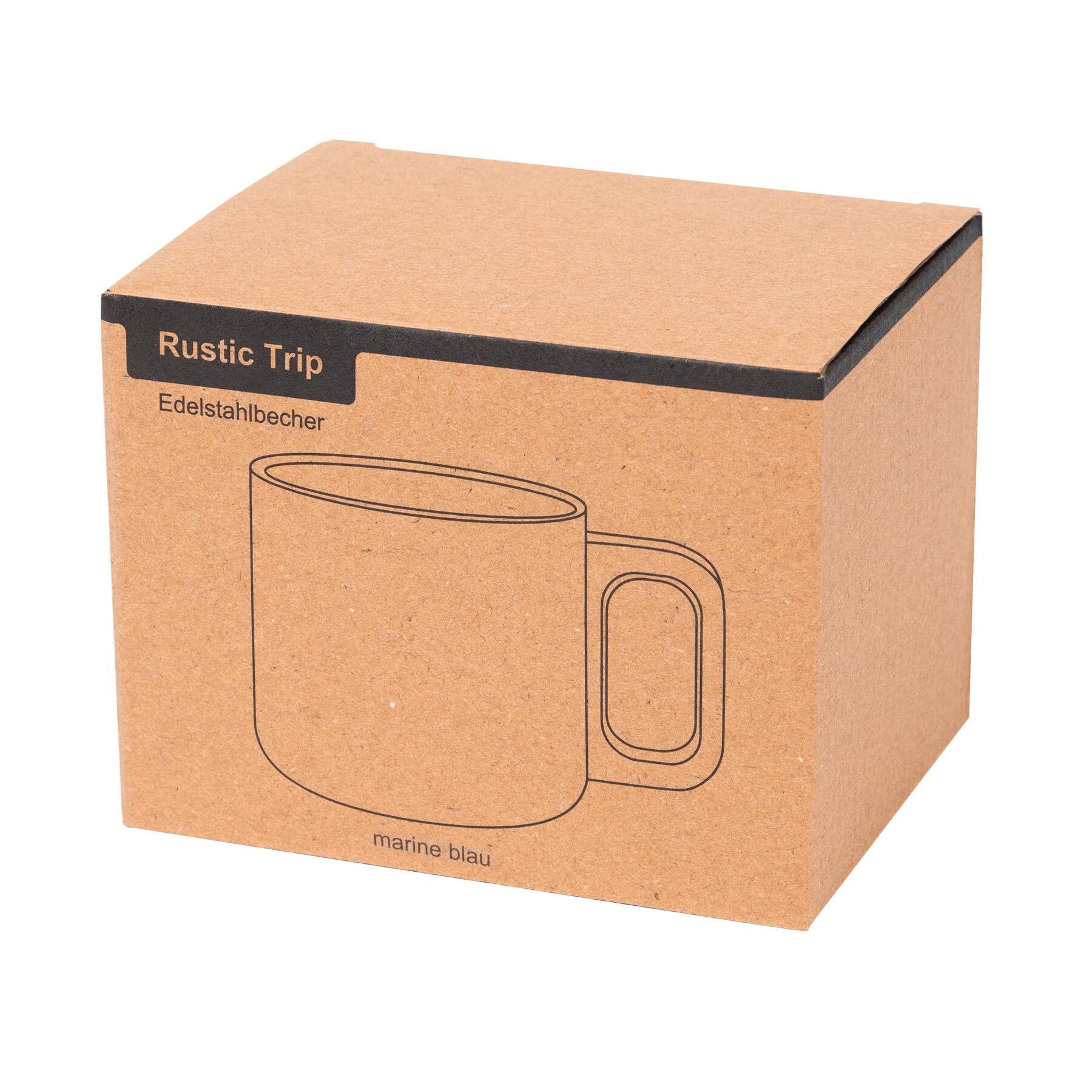 Edelstahl Becher RUSTIC TRIP - marineblau-854