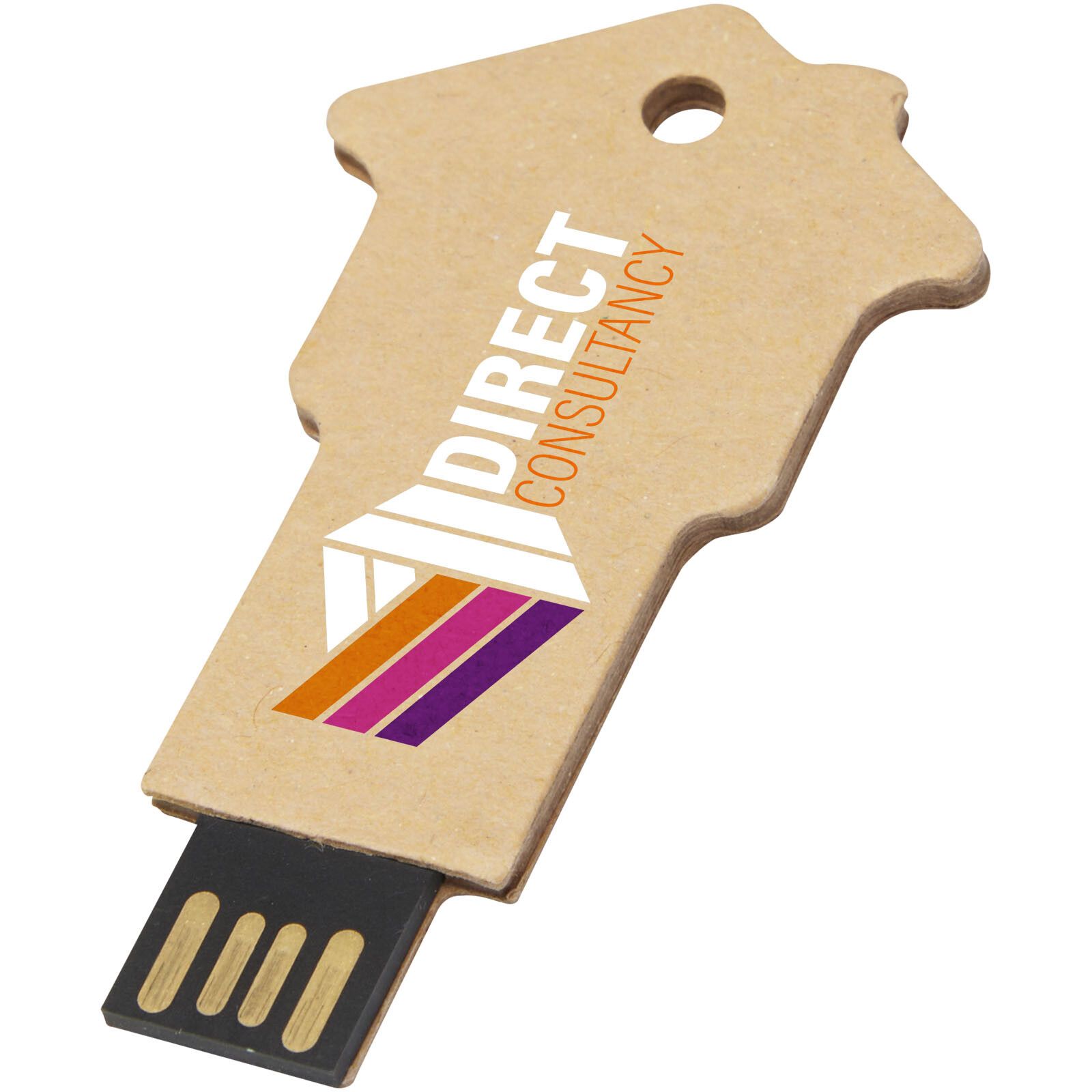 Haus USB-Stick 2.0 aus recyceltem Papier - Kraftpapier - 8 GB-593