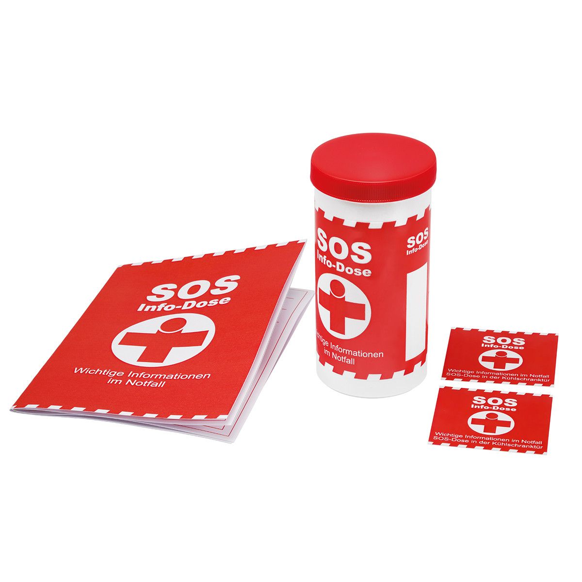 SOS-Info-Dose - weiß, rot-817