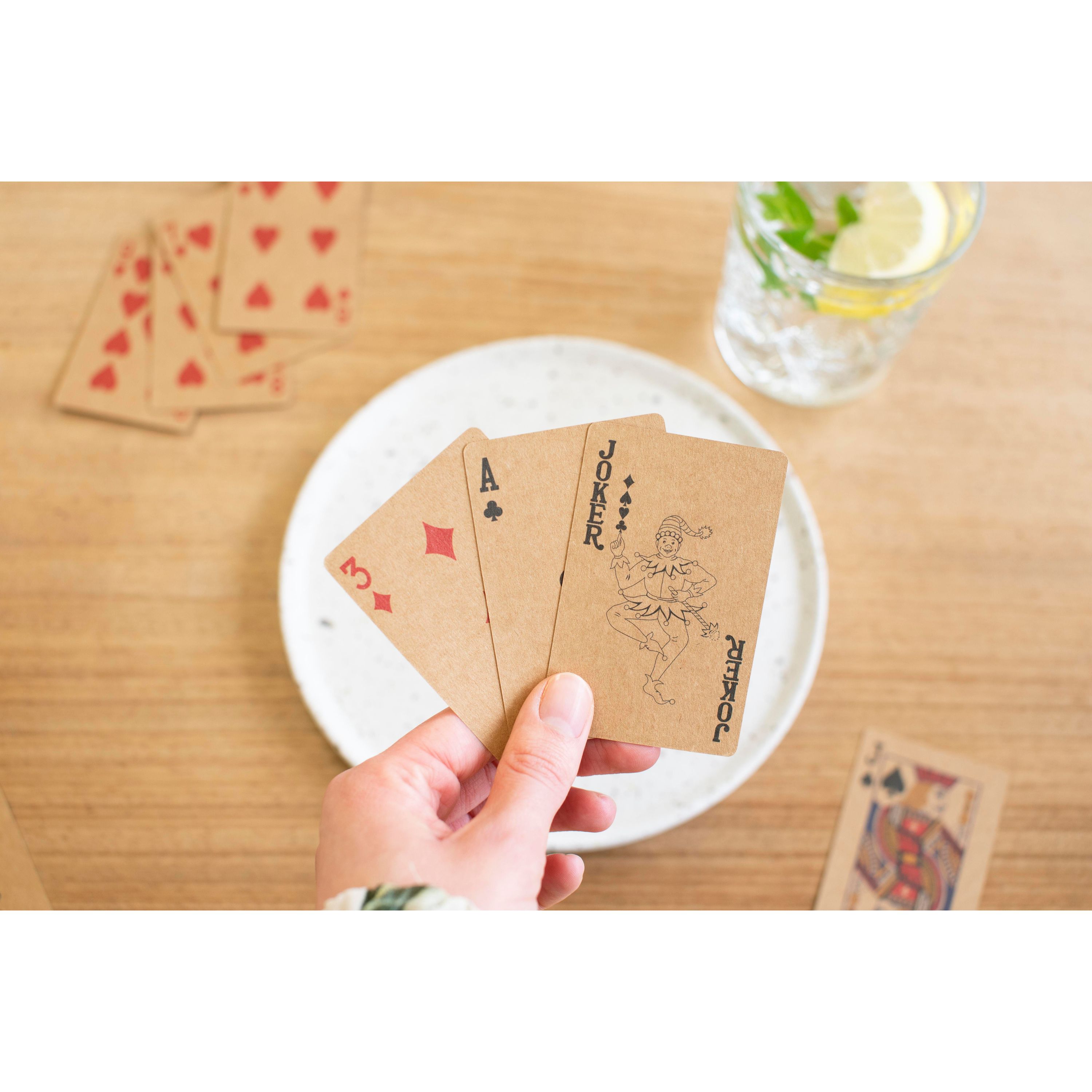 Kartenspiele aus recyceltem Papier Arwen - braun-885