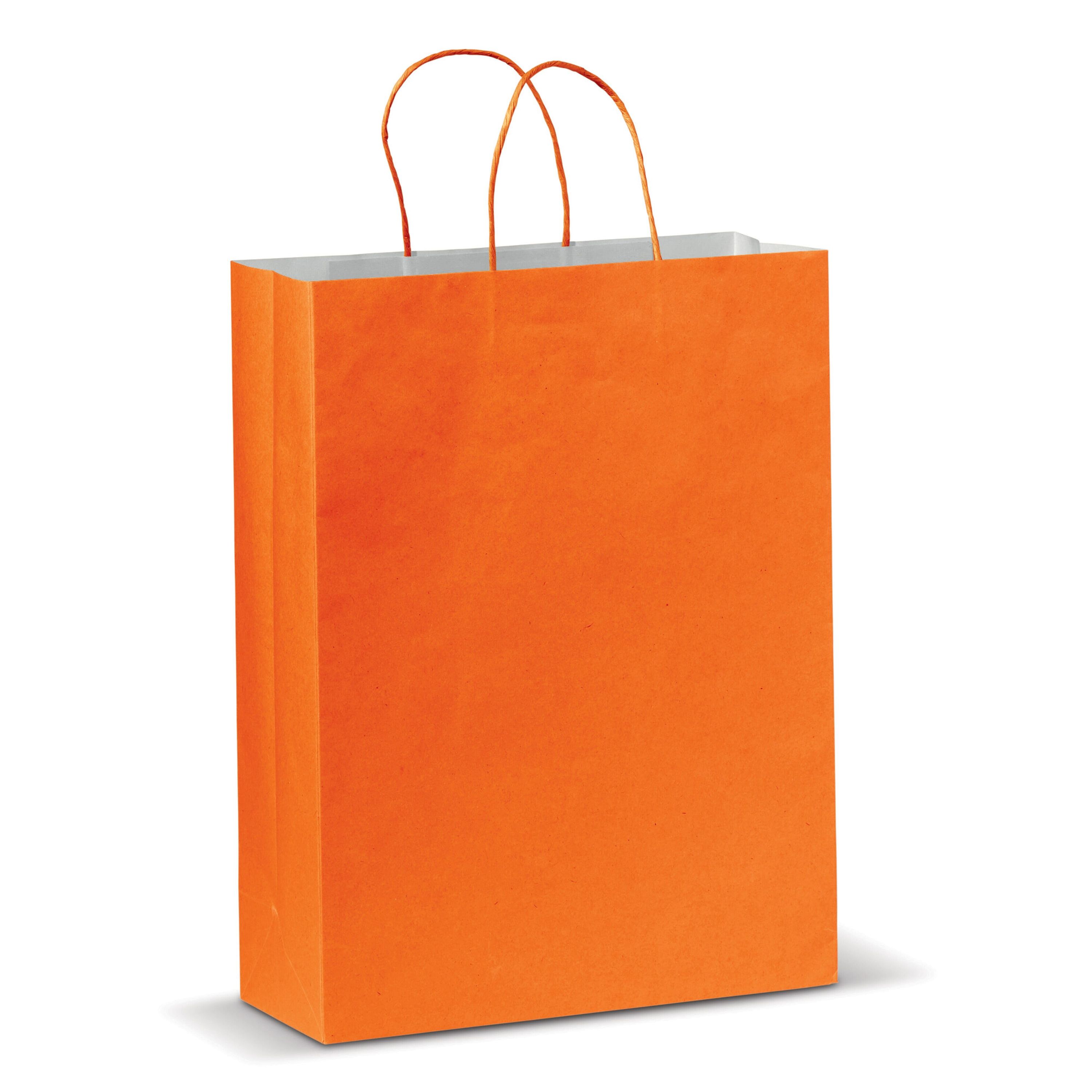 Große Papiertasche im Eco Look 120g/m² - orange-977