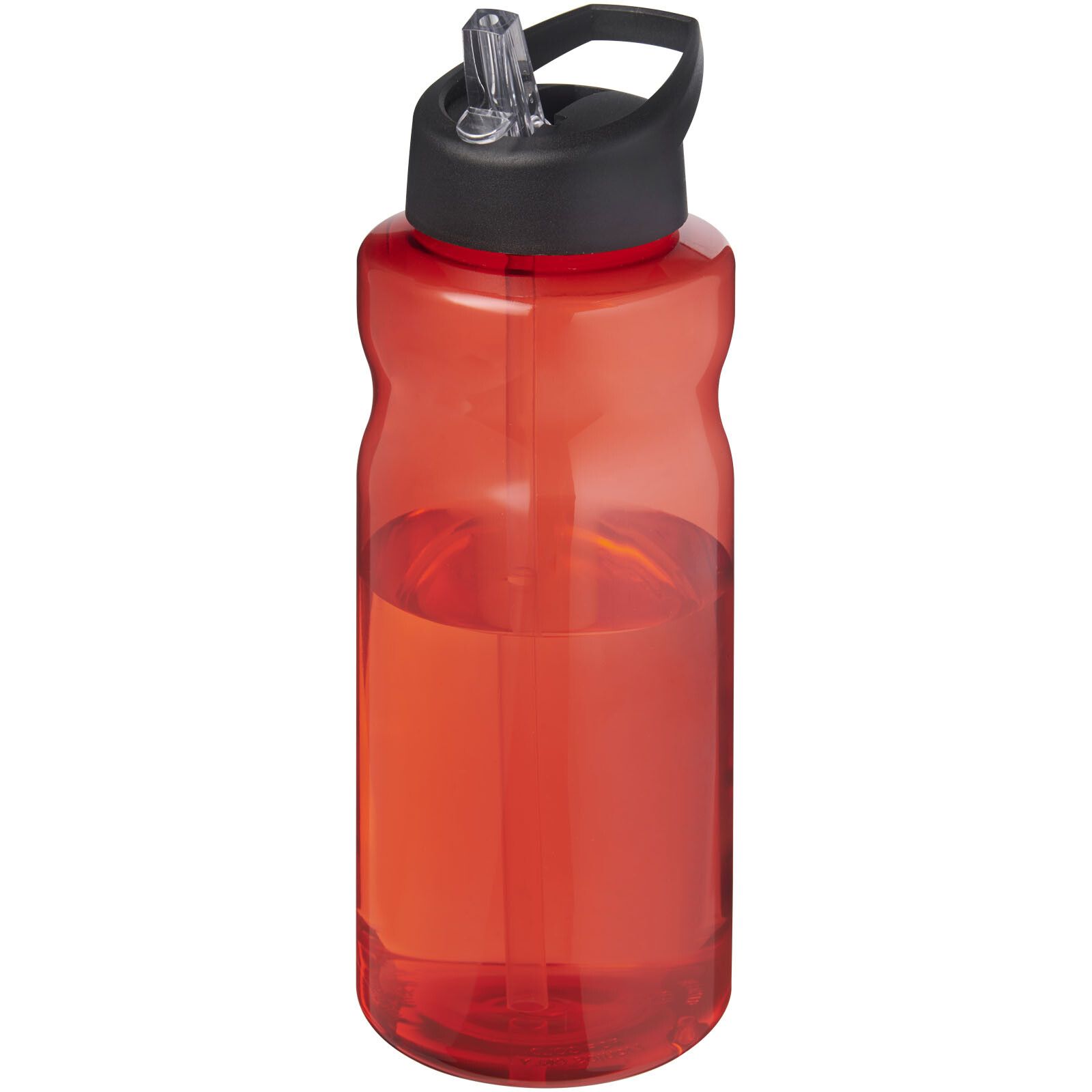 H2O Active Eco Big Base 1L Sportflasche mit Ausgussdeckel  - rot -  schwarz-130