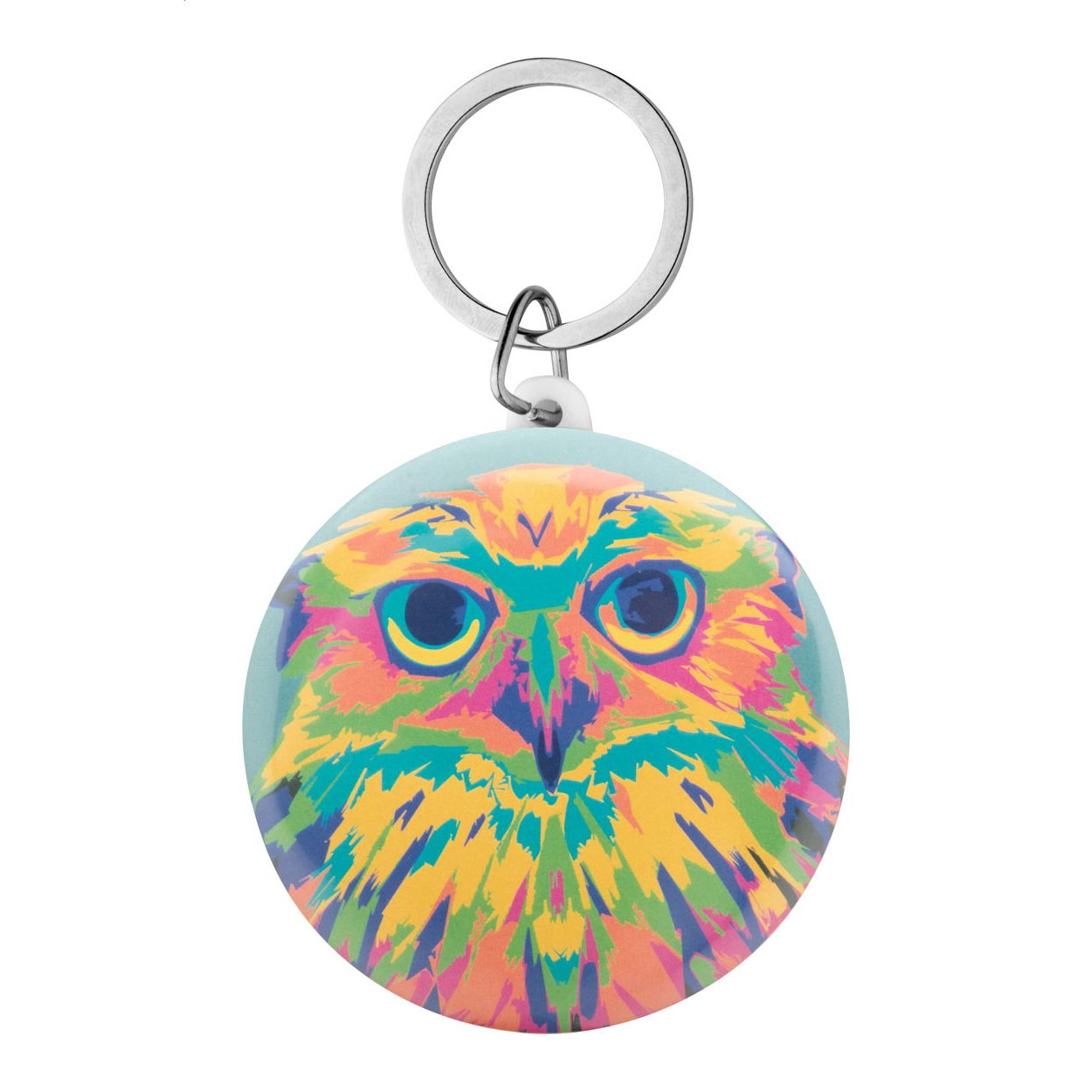 Button-Schlüsselanhänger KeyBadge Maxi - weiß-182