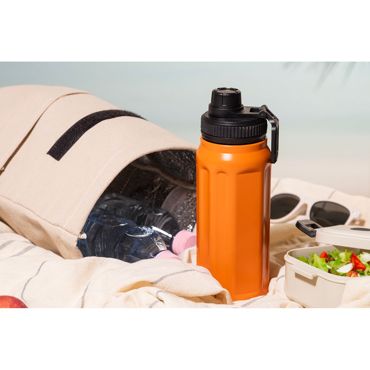 Rekan Cool Rucksack aus recyceltem Canvas - natur-979
