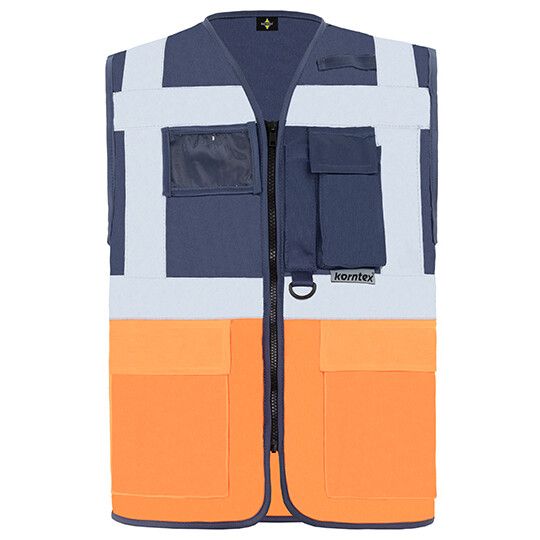 Executive Multifunctional Safety Vest Berlin - navy - orange-541