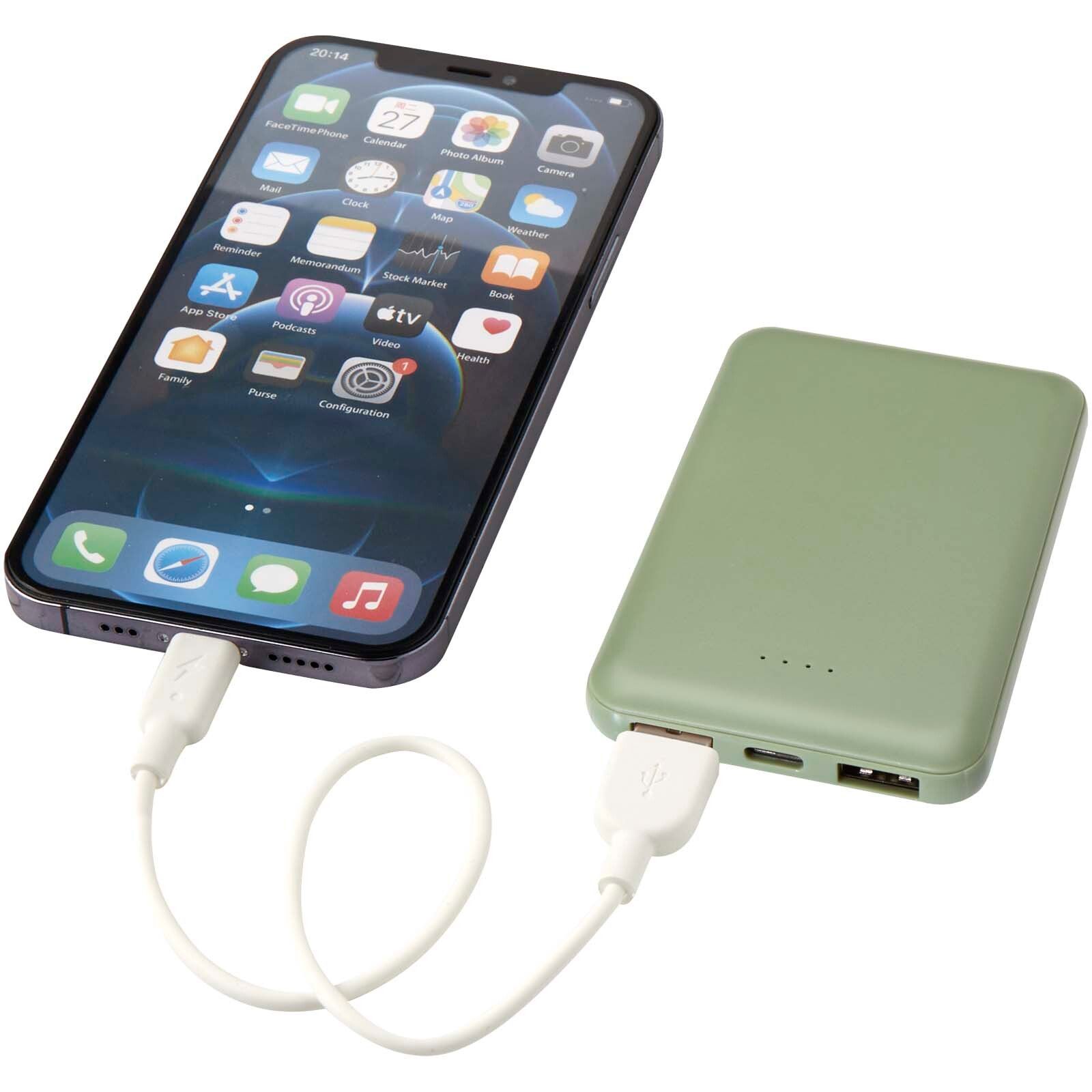 Asama 5000 mAh Typ-C Powerbank aus recyceltem Kunststoff - heather grün-997