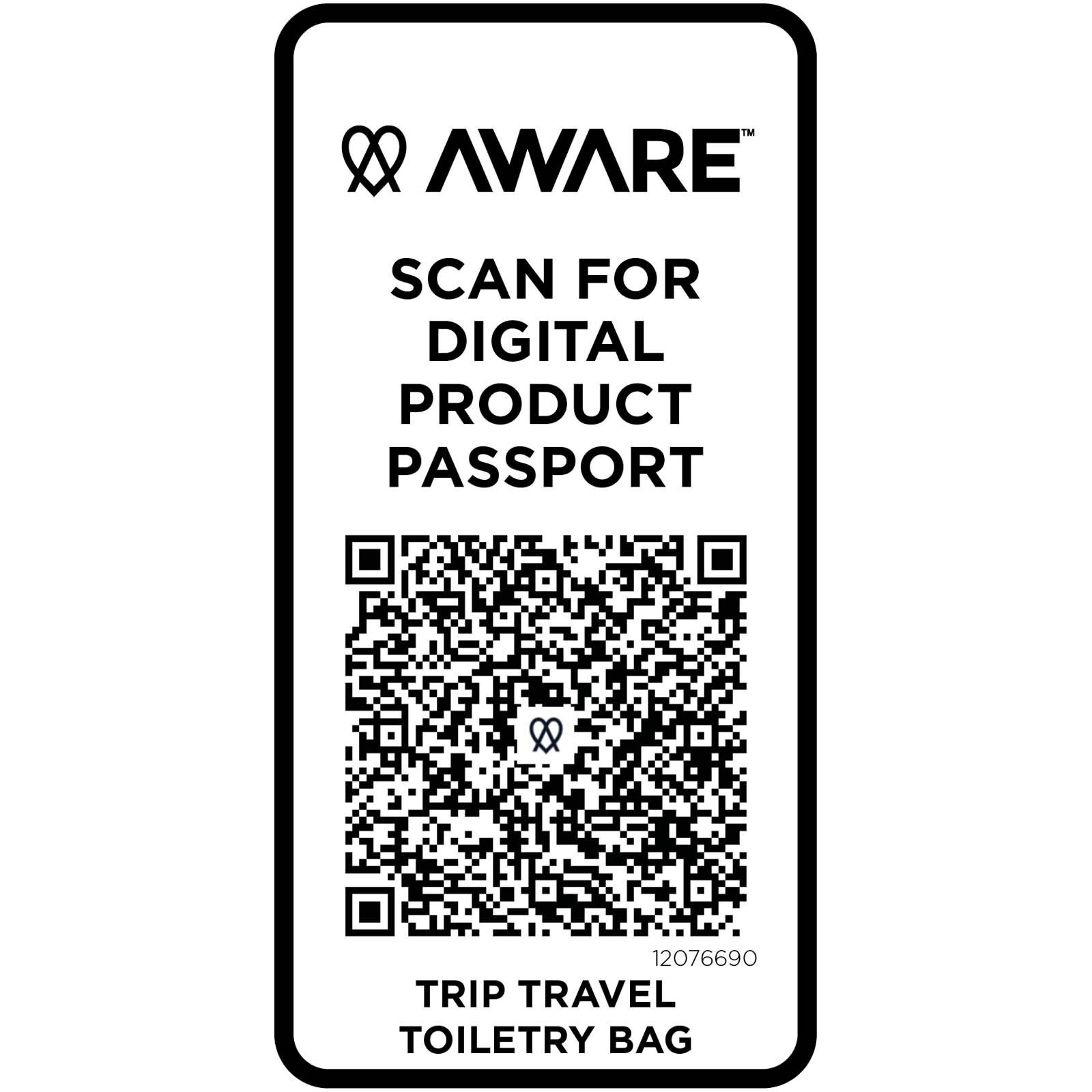 Trip Aware Recycelter Reisekulturbeutel 6 L  - schwarz-335