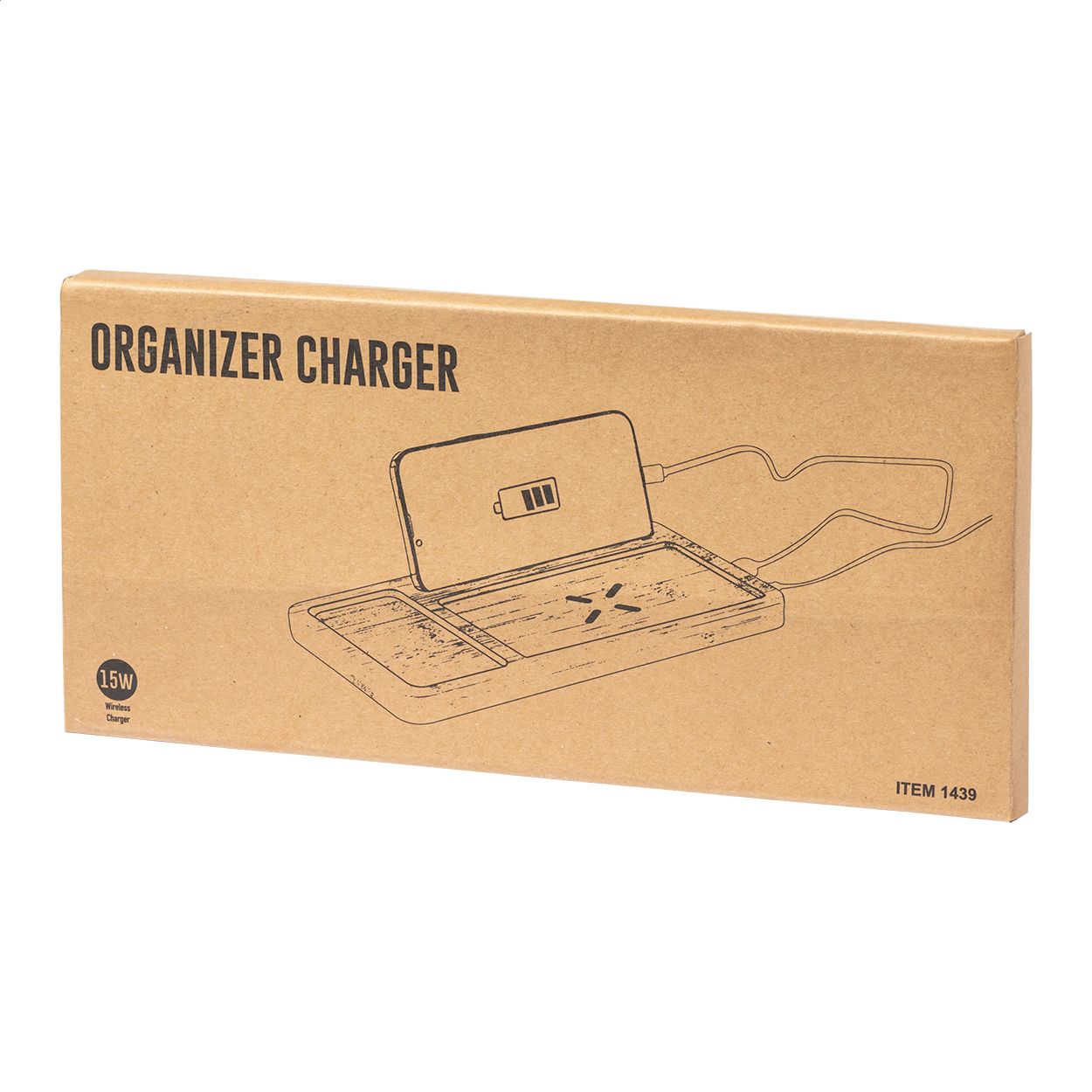 Flabo Plus Organizer mit Wireless-Charger - natur-801