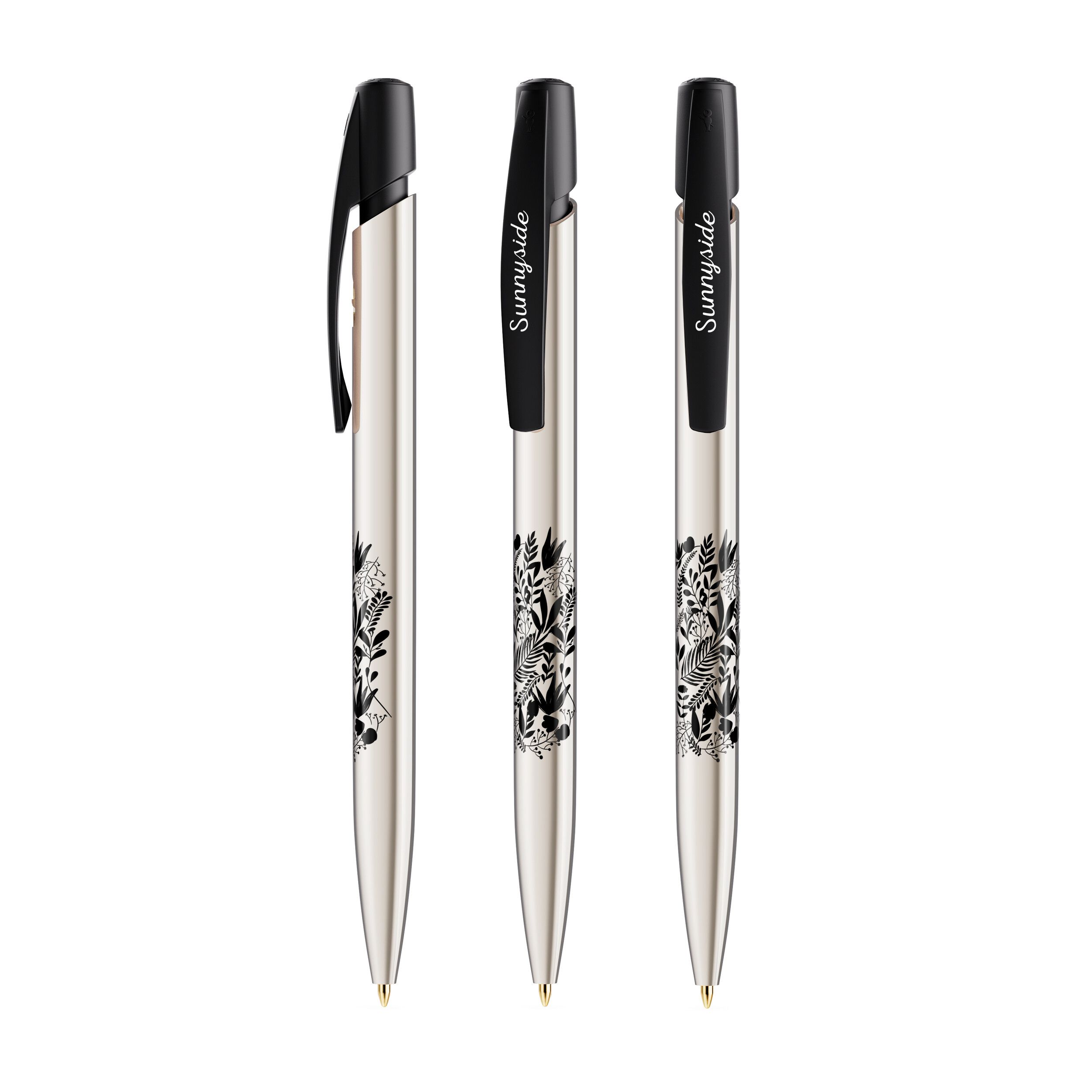 BIC® Media Clic Shine ballpen, Mine blau - silber-56