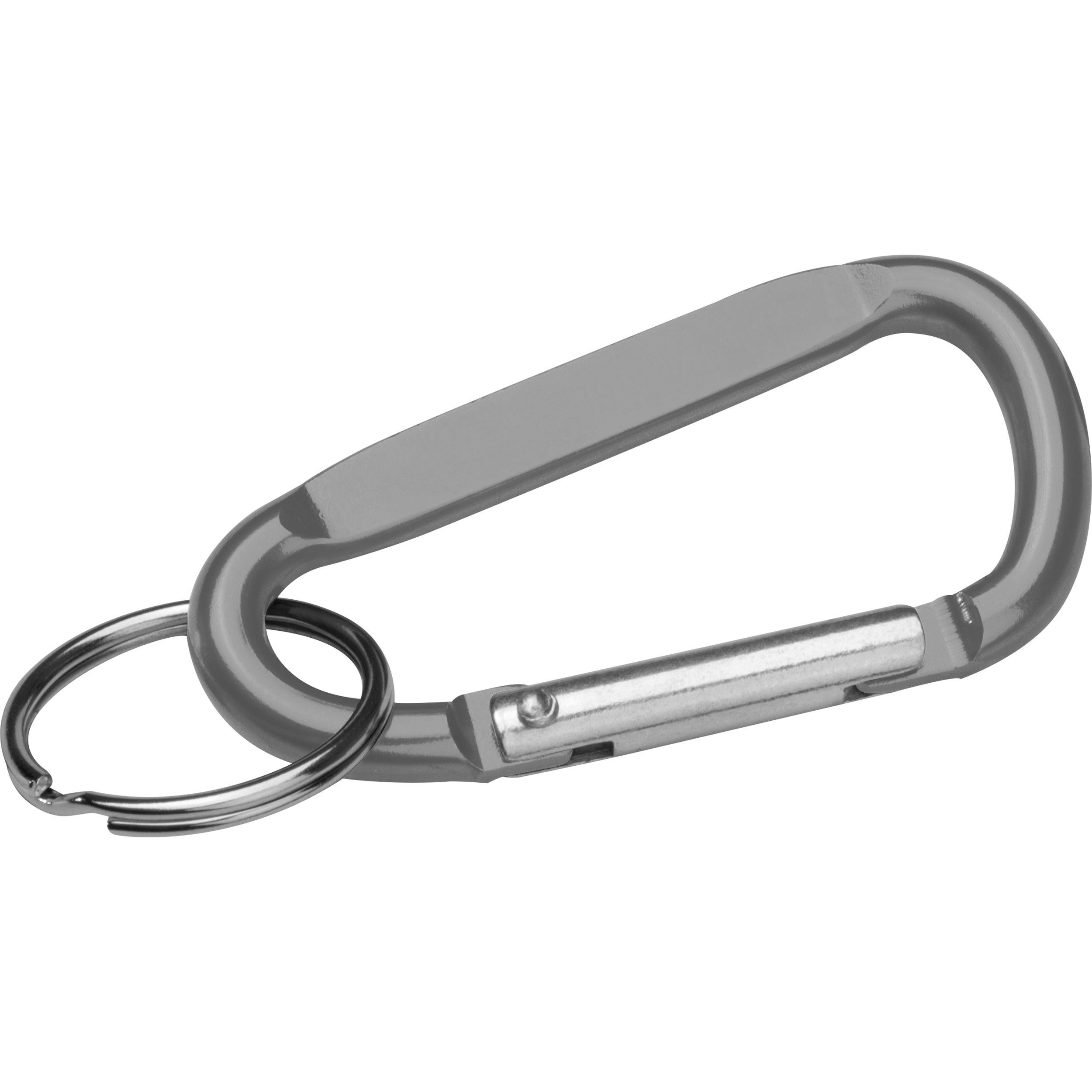 Schlüsselanhänger mit Karabinerhaken - silbergrau-963