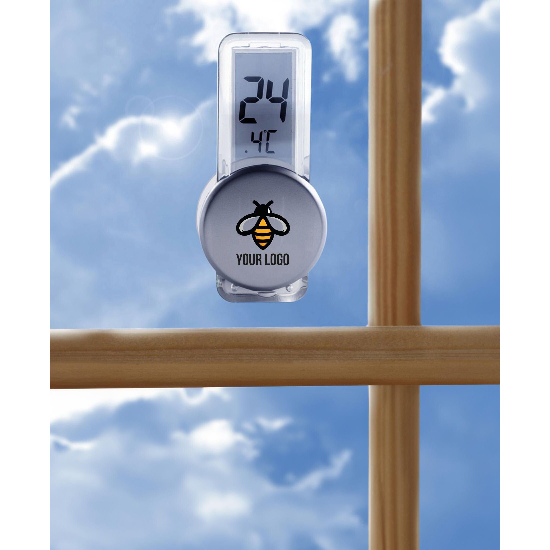 Thermometer aus Kunststoff Roxanne - silber-687
