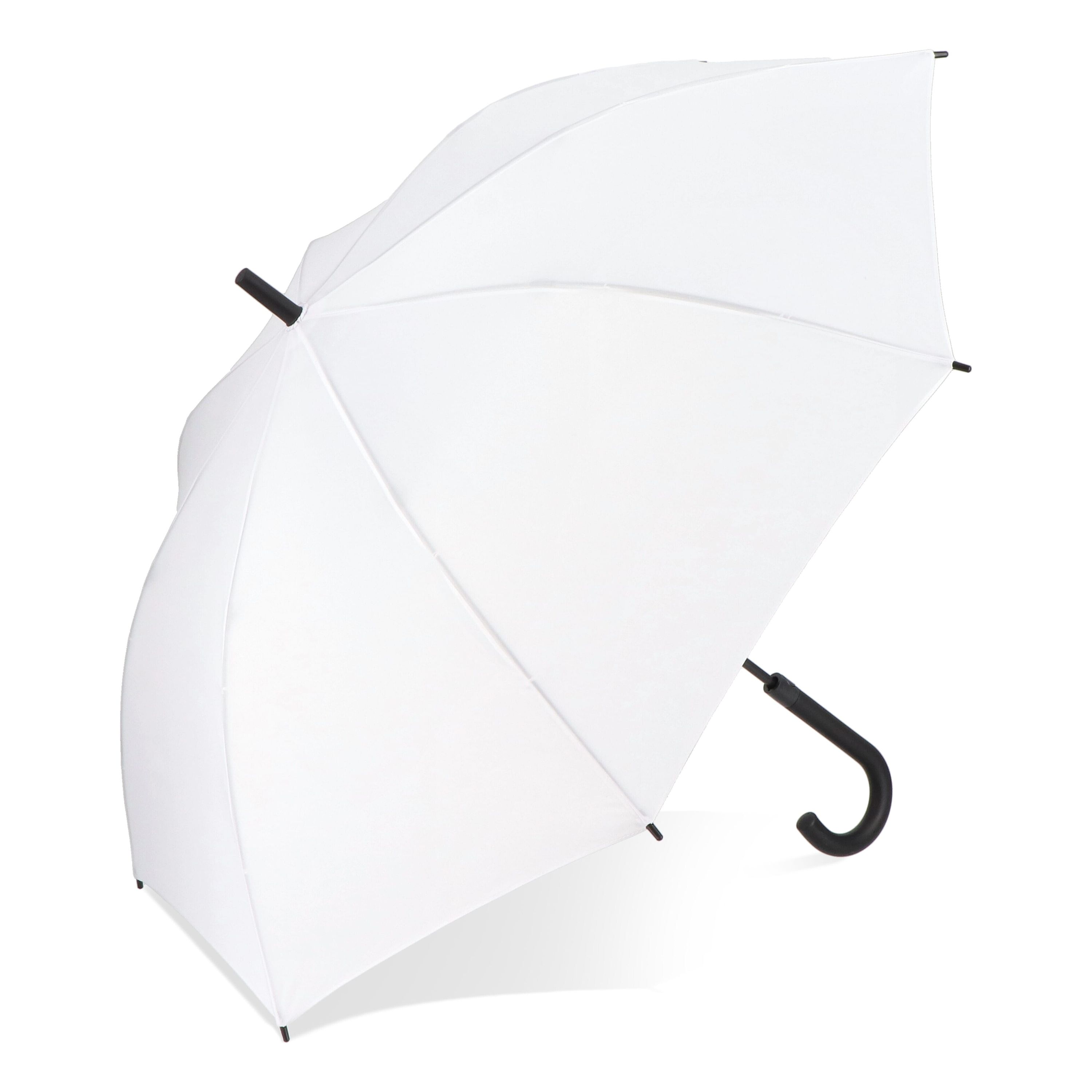 Verdure 190T Pongee 23 windproof Hakenschirm Auto open - weiss-444