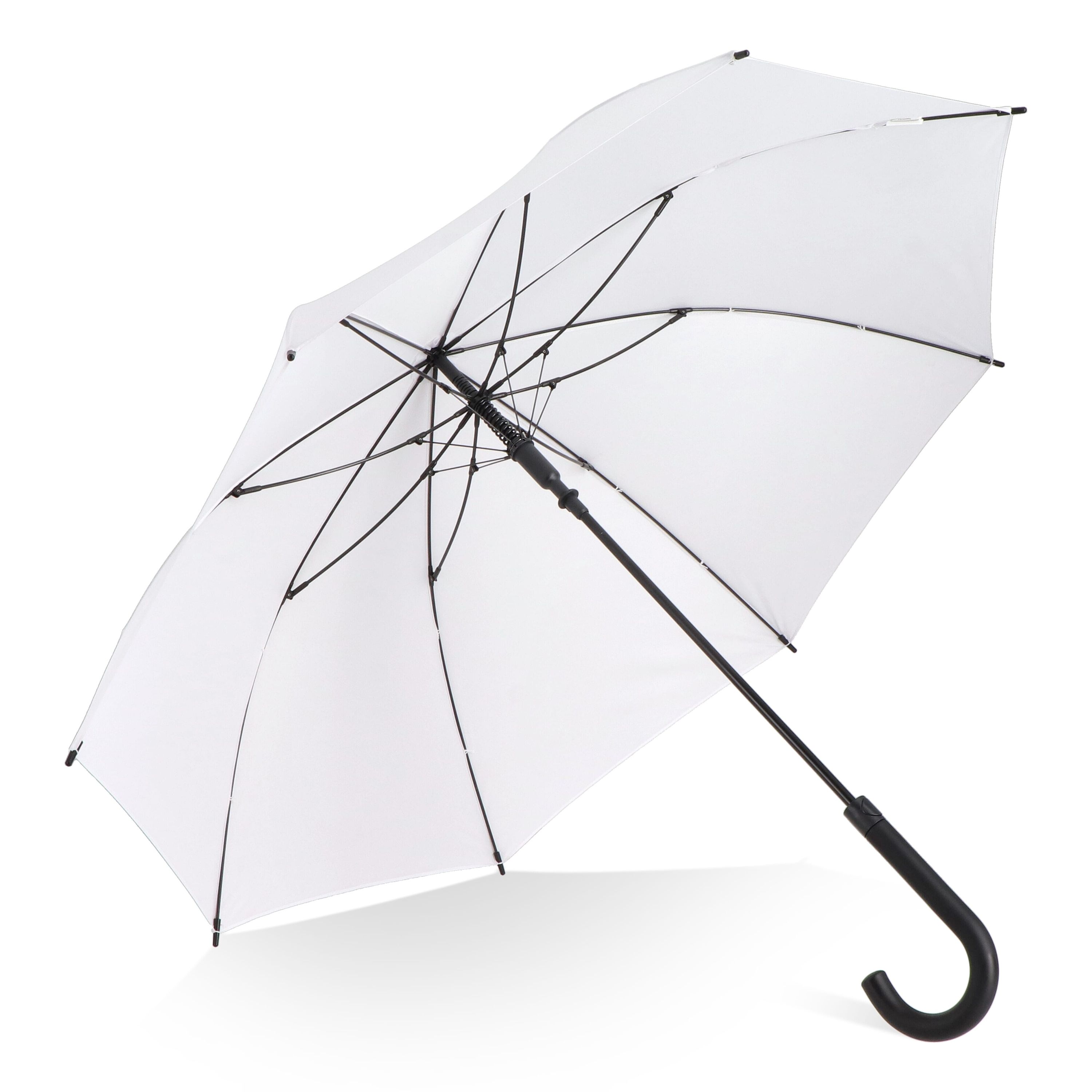 Verdure 190T Pongee 23 windproof Hakenschirm Auto open - weiss-444