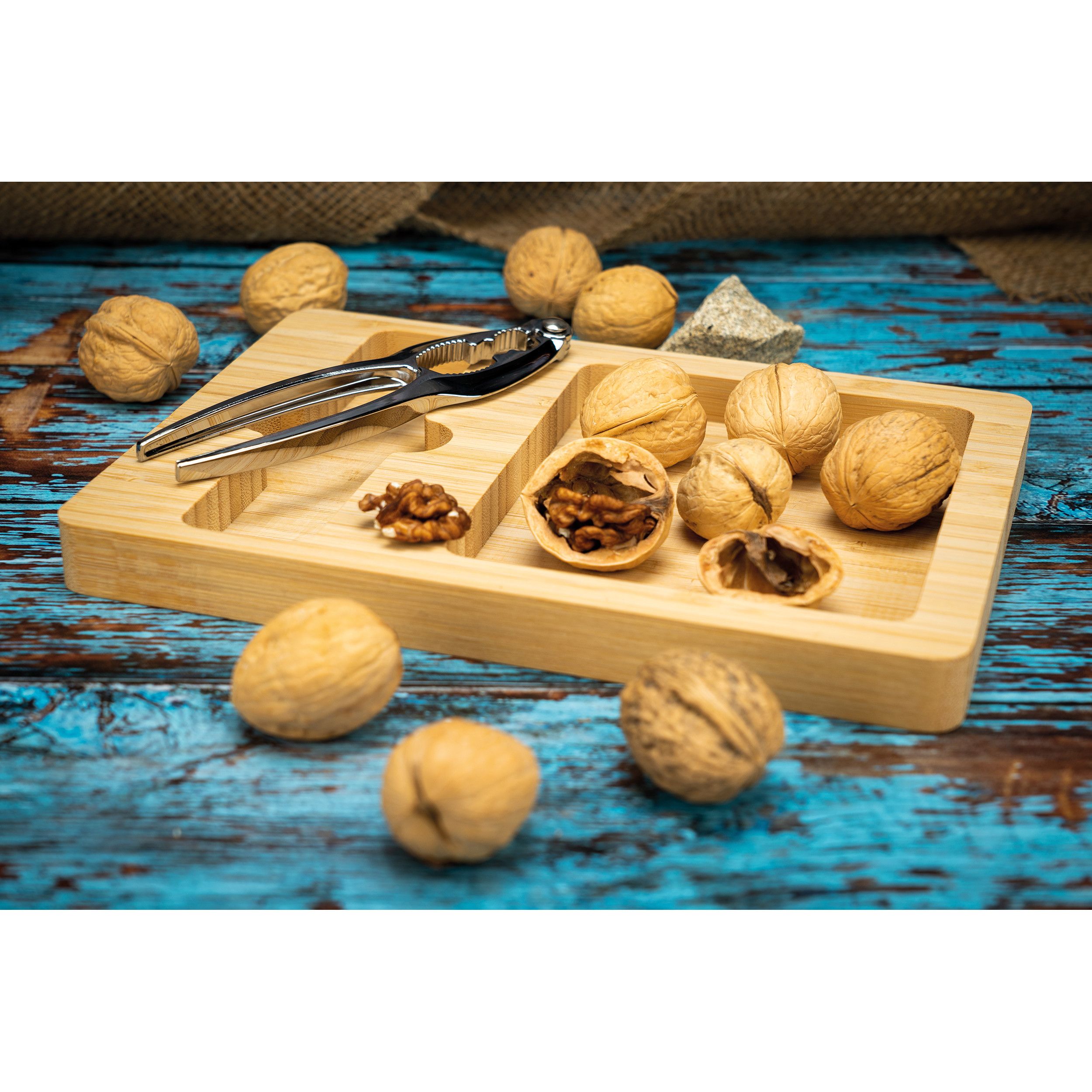 Bambusschale mit Nussknacker Vienna - beige-486