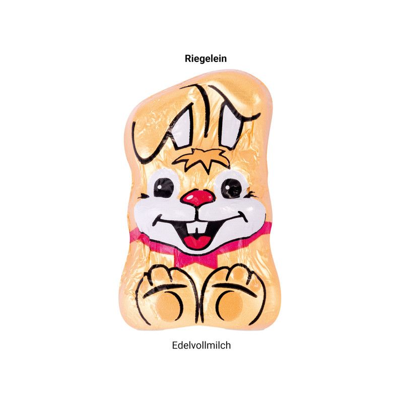 Werbekarte Visitenkartenformat, Riegelein Schokoladen Mini-Osterhase-937