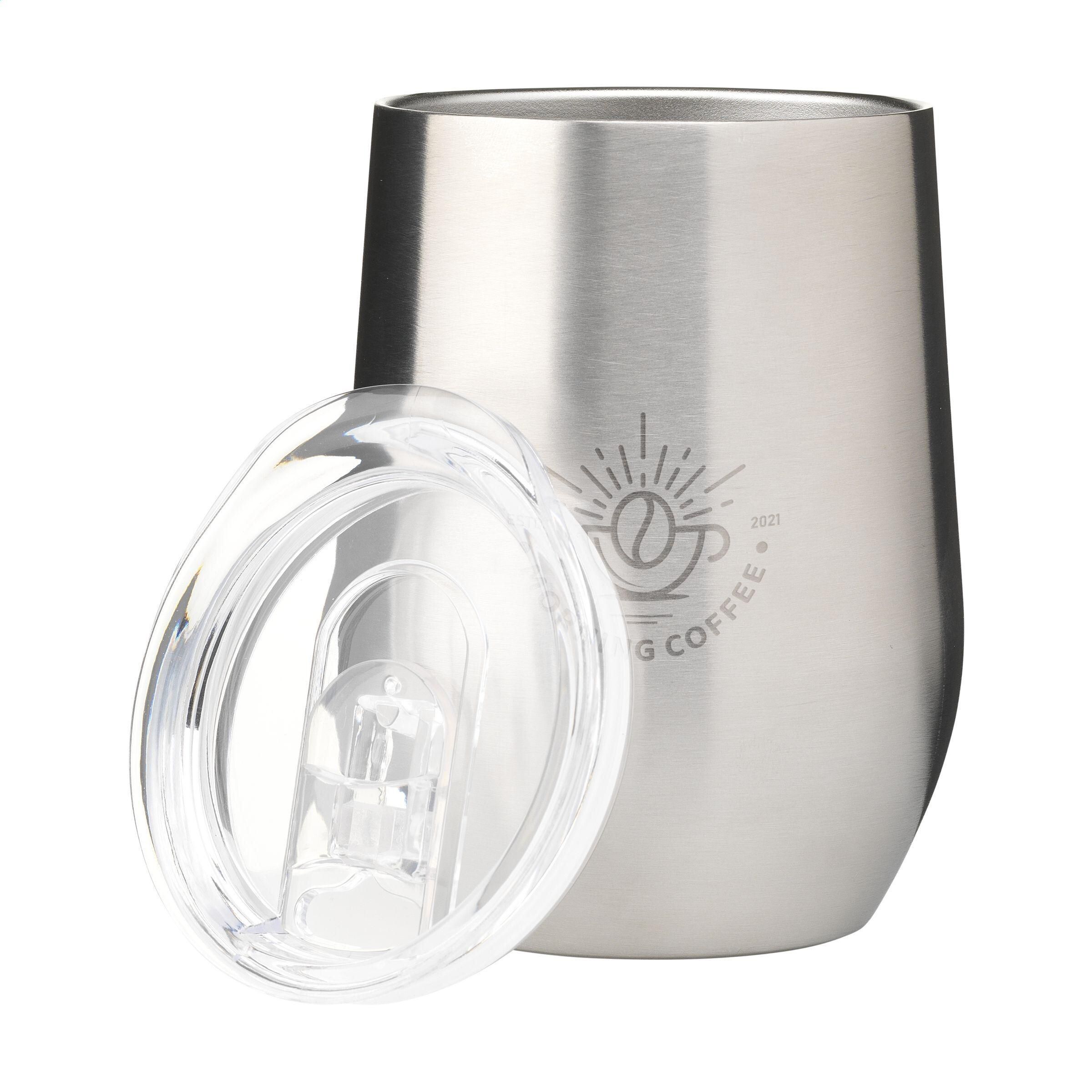 Huevo RCS Recycled Steel Cup 350 ml Thermobecher - silber-773
