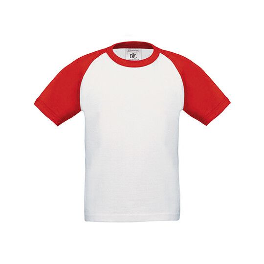 Kids´ T-Shirt Base-Ball - white - red - 9/11 (134/146)-269