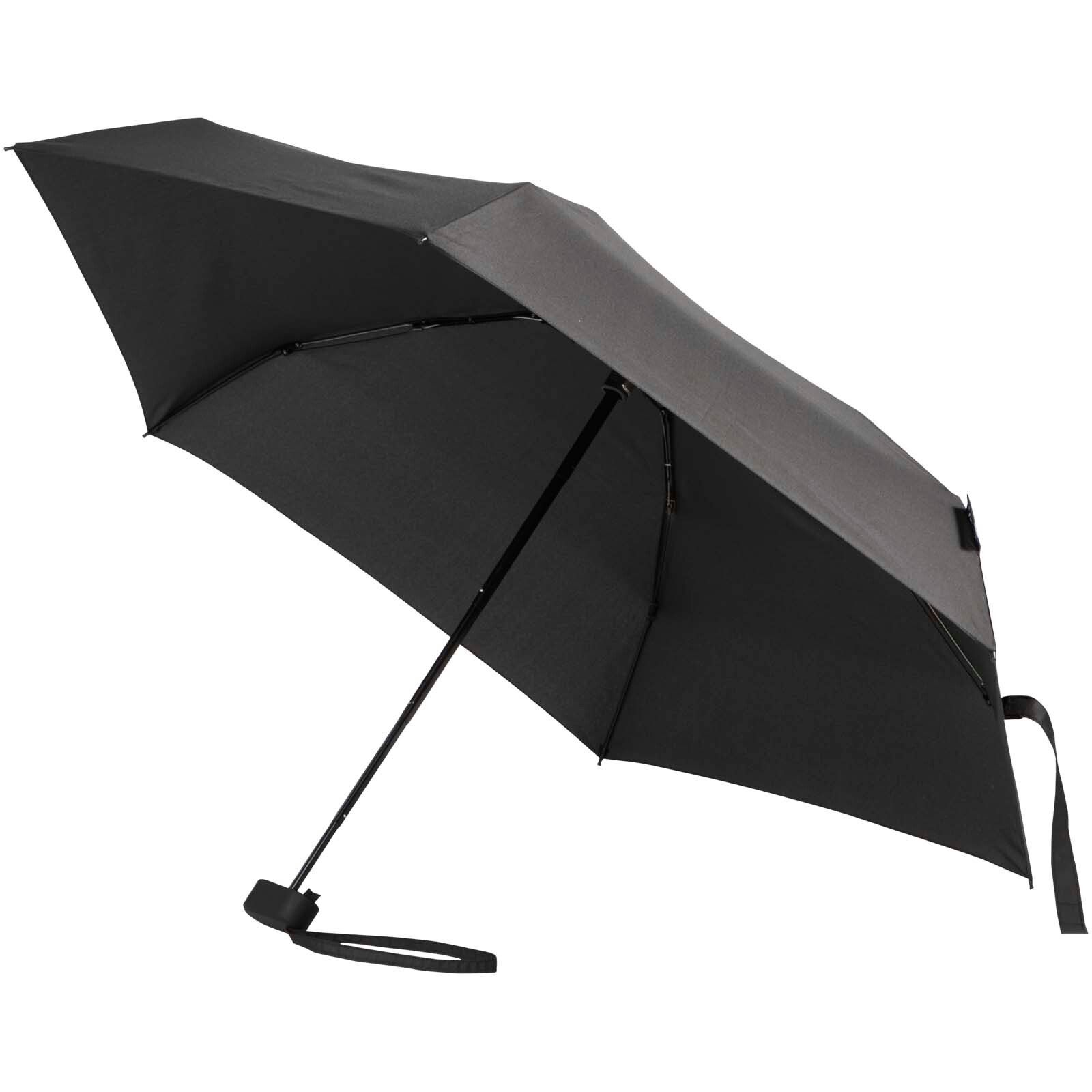Jill 19" – zusammenklappbarer, kompakter 5-teiliger RPET-Regenschirm - schwarz-240