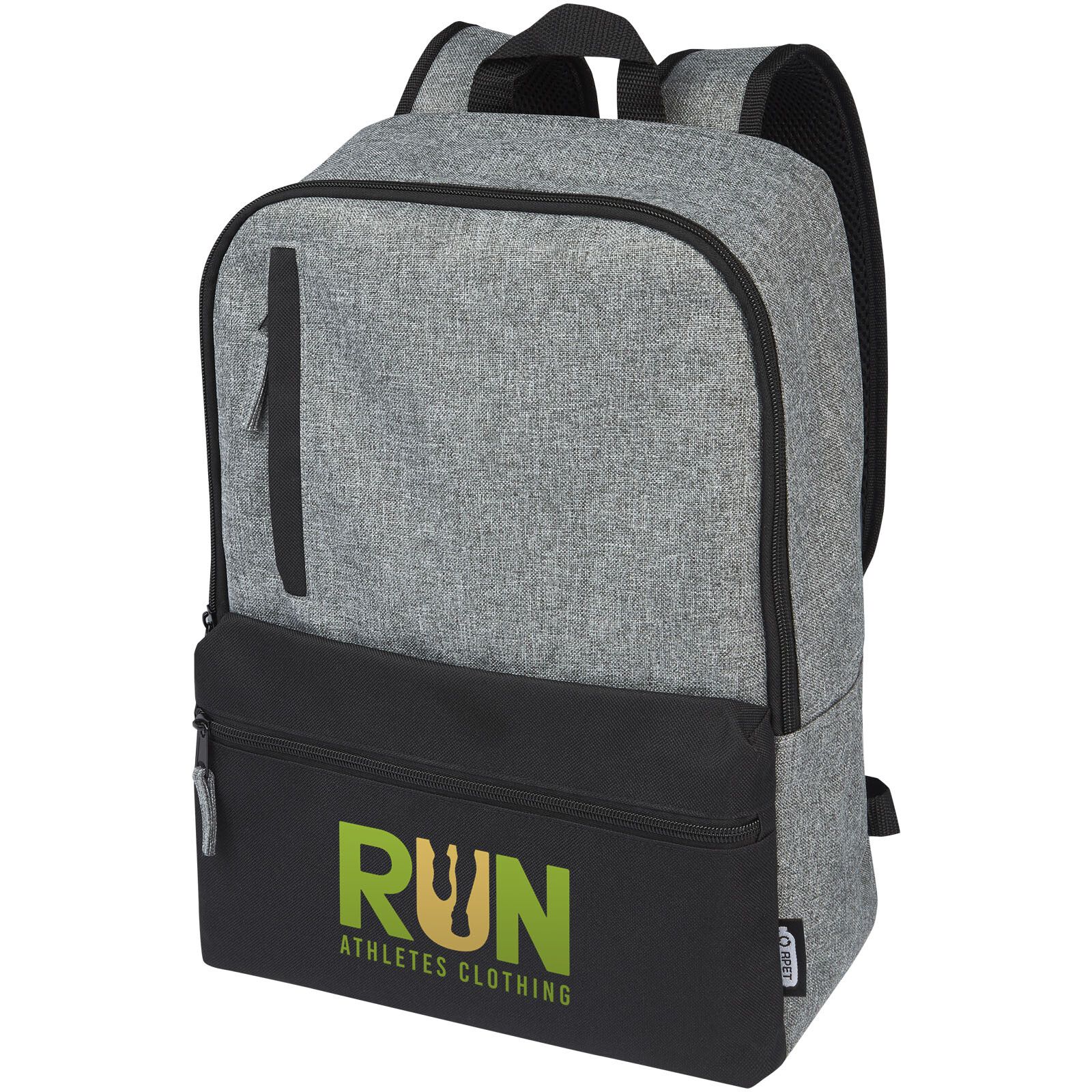 Reclaim 15" GRS recycelter Laptop Rucksack 14 L - schwarz -  heather grau-349