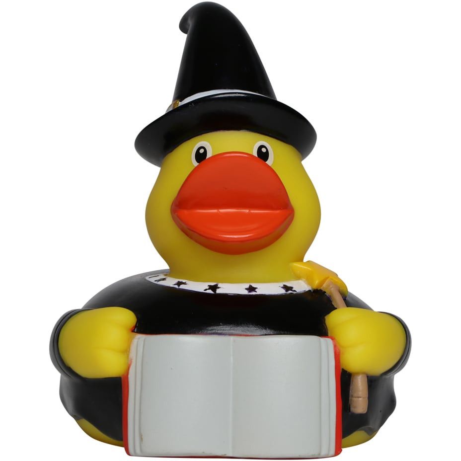 Quietsche-Ente Zauberer - schwarz-997