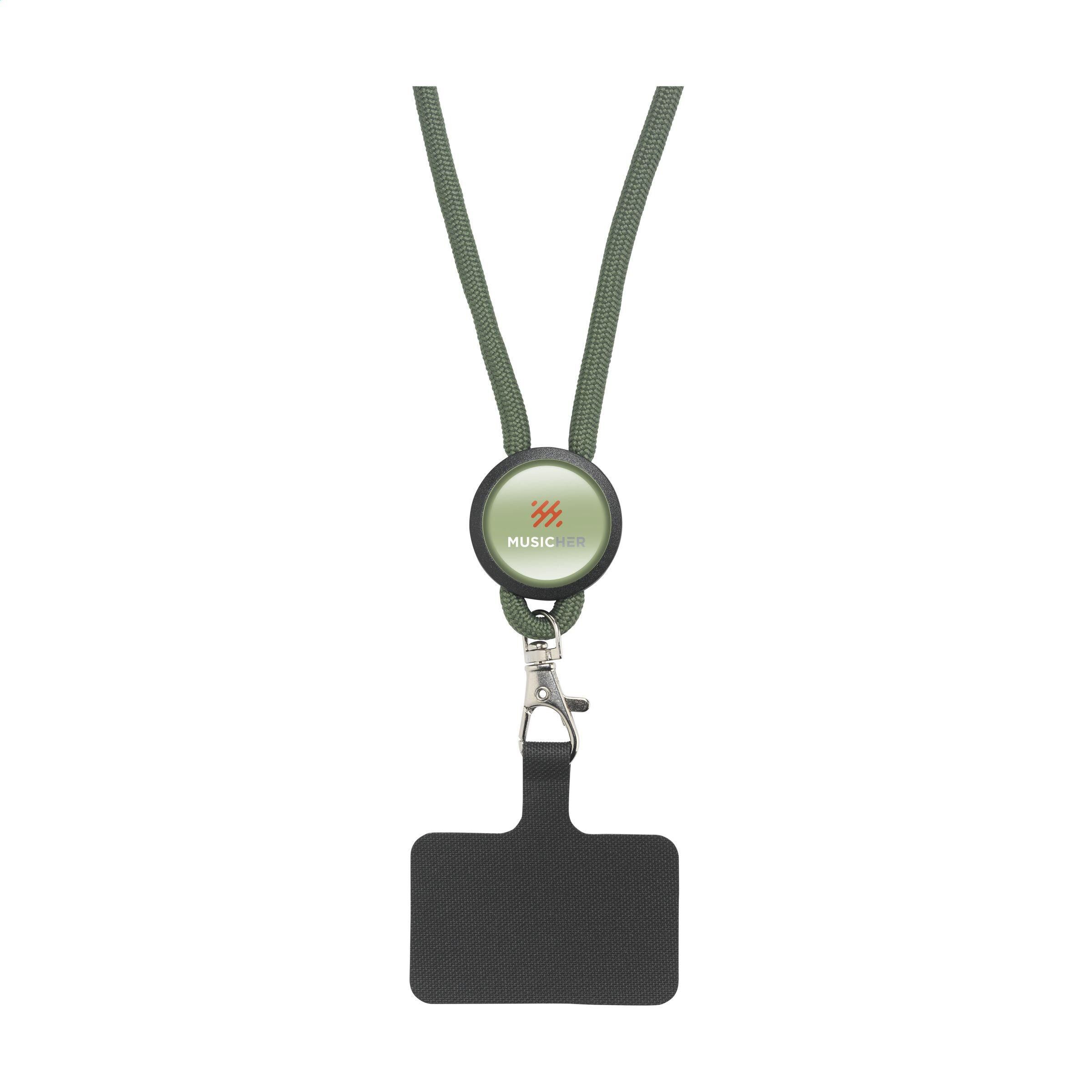 Lace Lanyard GRS RPET 0,5 cm Handy-Schlüsselband - armeegrün-474