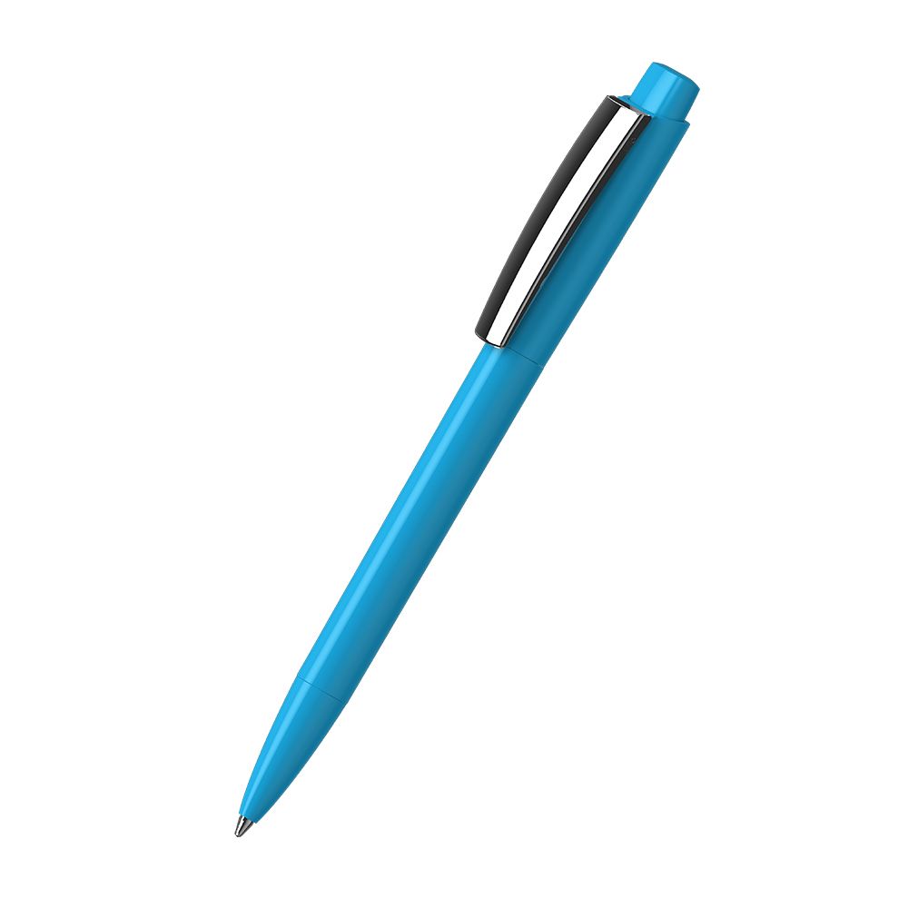 Druckkugelschreiber Zeno high gloss PMn - cyan-273