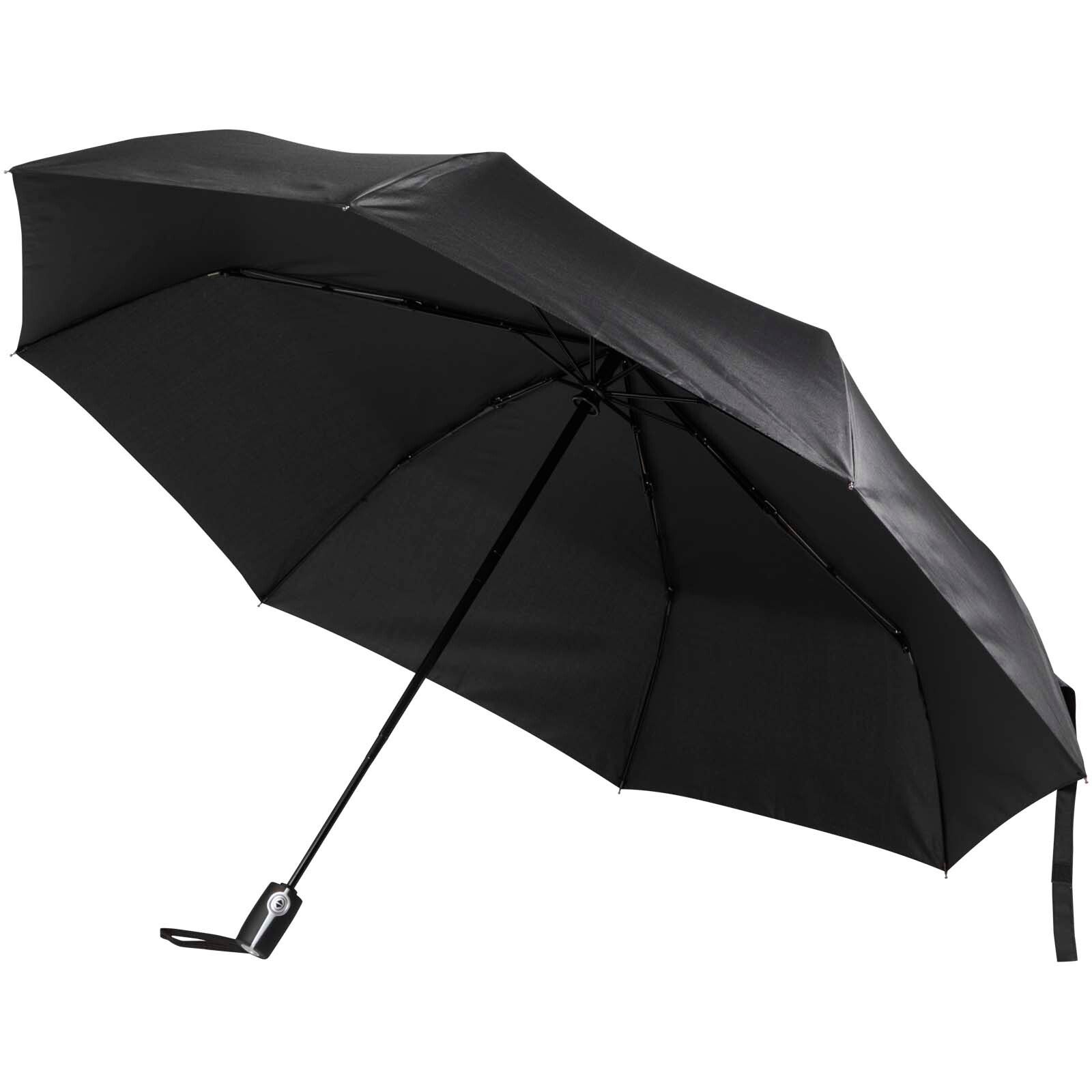 Gale 27" faltbarer RPET-Regenschirm mit automatischer Öffnungs- und Schließfunktion - schwarz-994