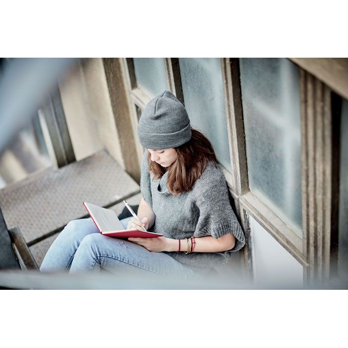 Beanie mit Umschlag RPET POLO RPET - weiß - grau-163
