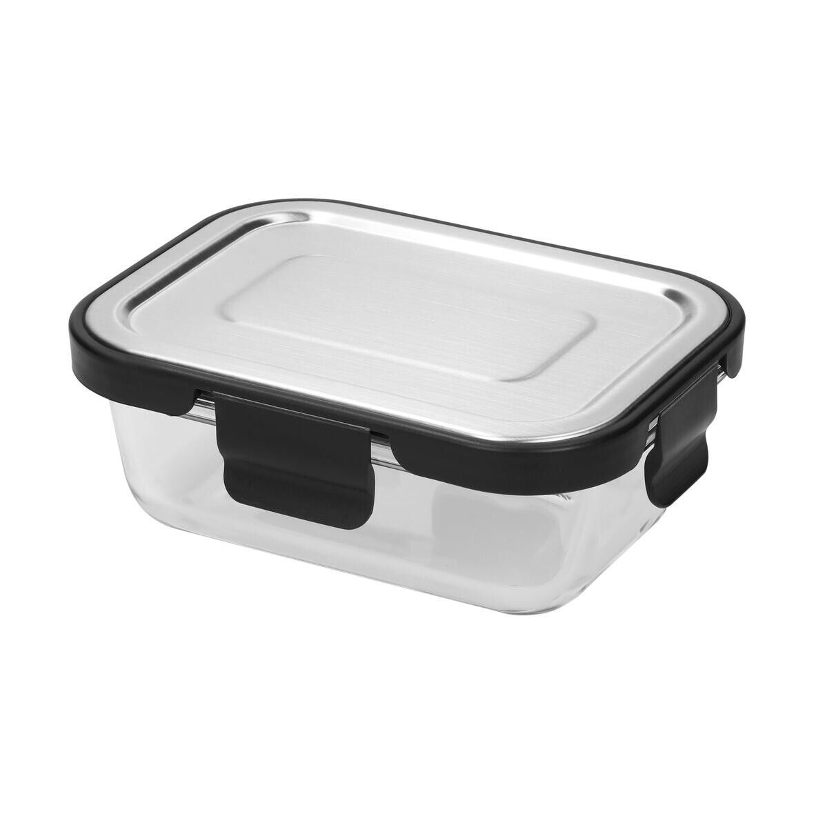 Glasbox LOKA, 370 ml - schwarz - transparent-243