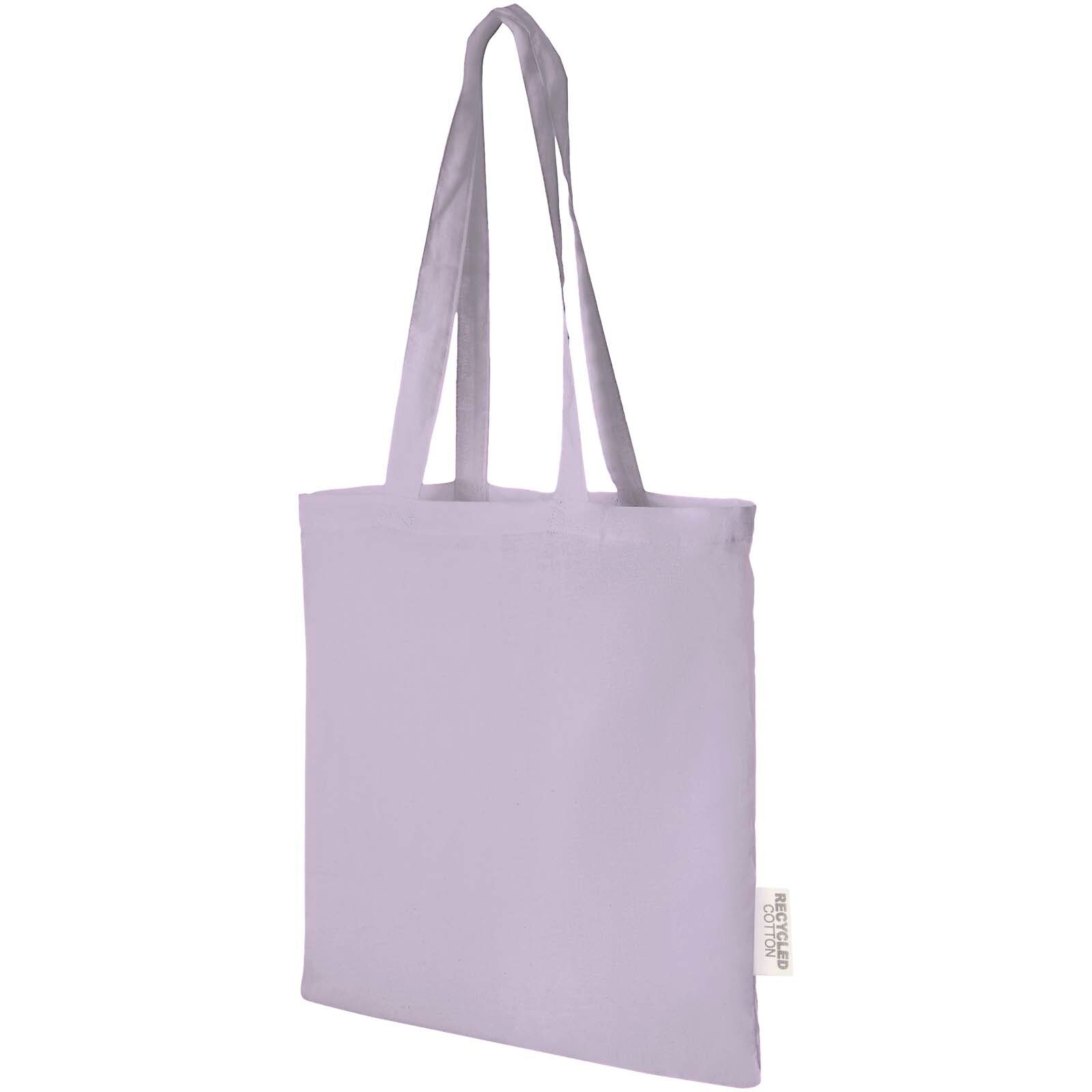 Madras 140 g/m² Baumwoll Tragetasche aus GRS recycelter Baumwolle, 7L - fliederfarben-686