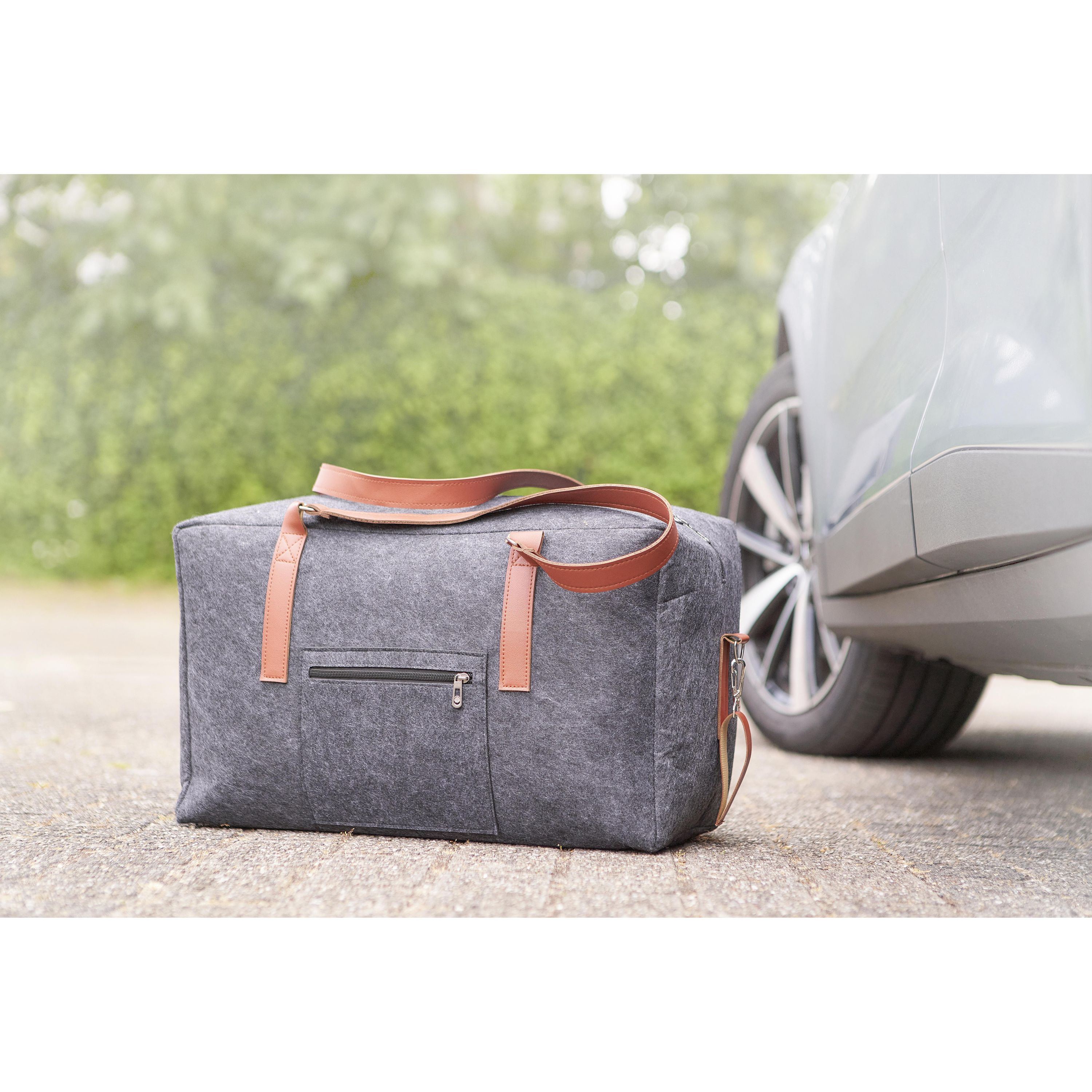 rPET-Filz-Reisetasche Natalie - hellgrau-31