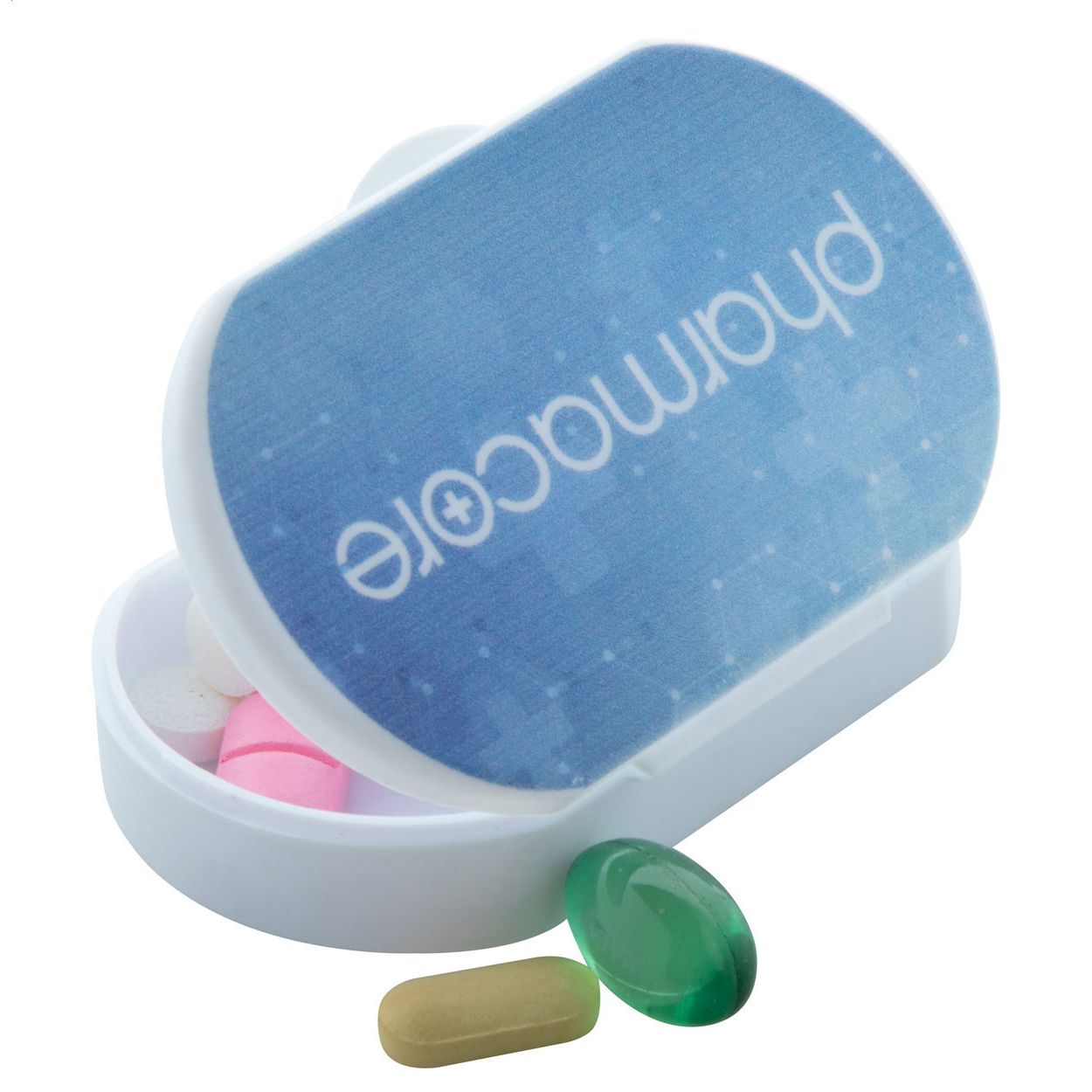Pillendose Trizone - weiß-180