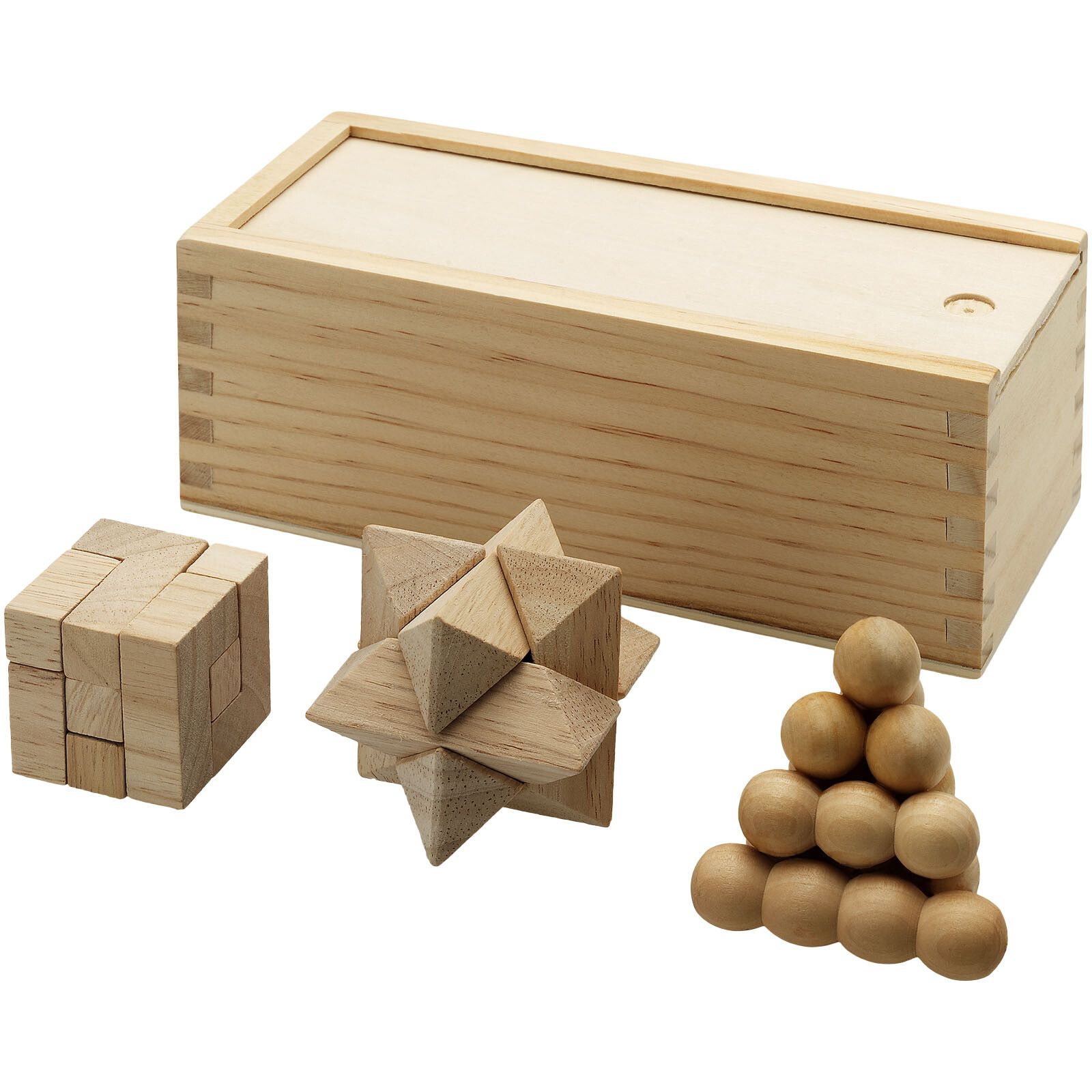 Brainiac 3-teiliges Denksportspiel aus Holz - natur-61