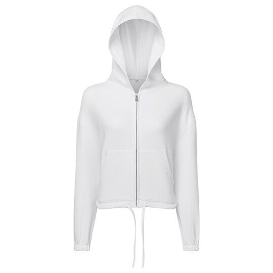 Women´s Recycled Drawstring Full-Zip Hoodie - white-601