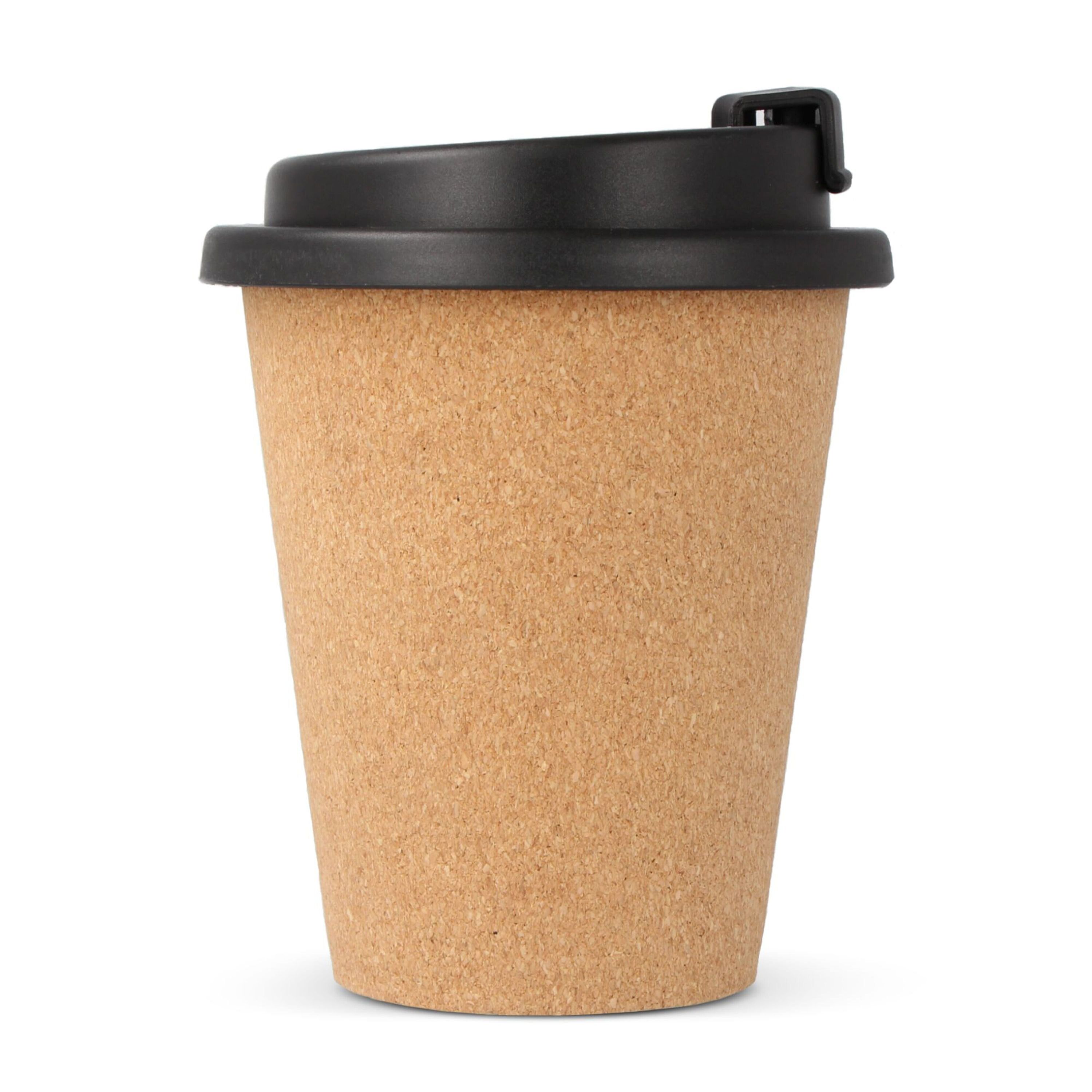 R-PP Kork Kaffeebecher 350 ml - schwarz-297