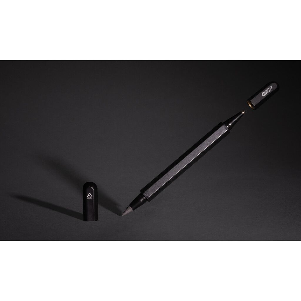 Swiss Peak Storm Dual-Tip-Pen aus RCS recyceltem Aluminum - schwarz-996