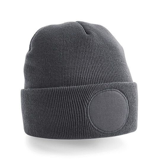 Circular Patch Beanie - graphite grey-599