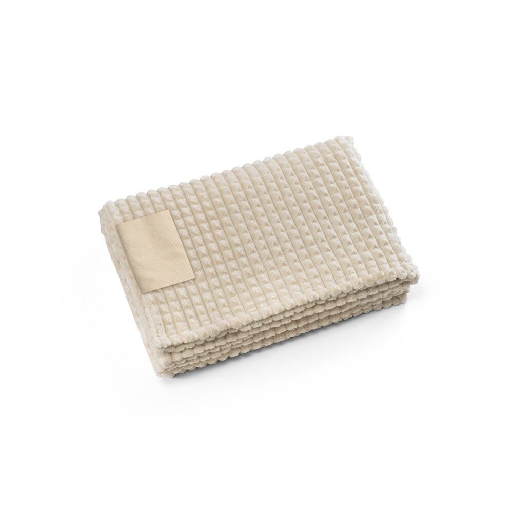 CELINE Decke aus recyceltem Polyester (100 % rPET) mit Aufnäher - beige-824