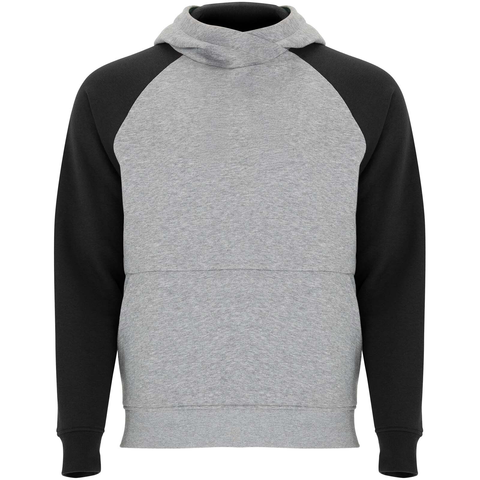 Badet zweifarbiger Kapuzenpullover für Kinder  - heather grau -  schwarz-558