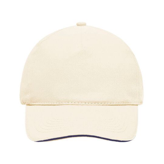 5 Panel Sandwich Cap - black - white-821
