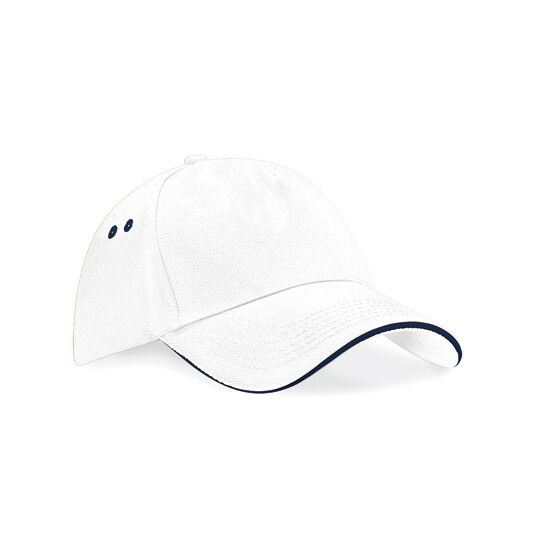 Ultimate 5 Panel Cap - Sandwich Peak - white - french navy-468