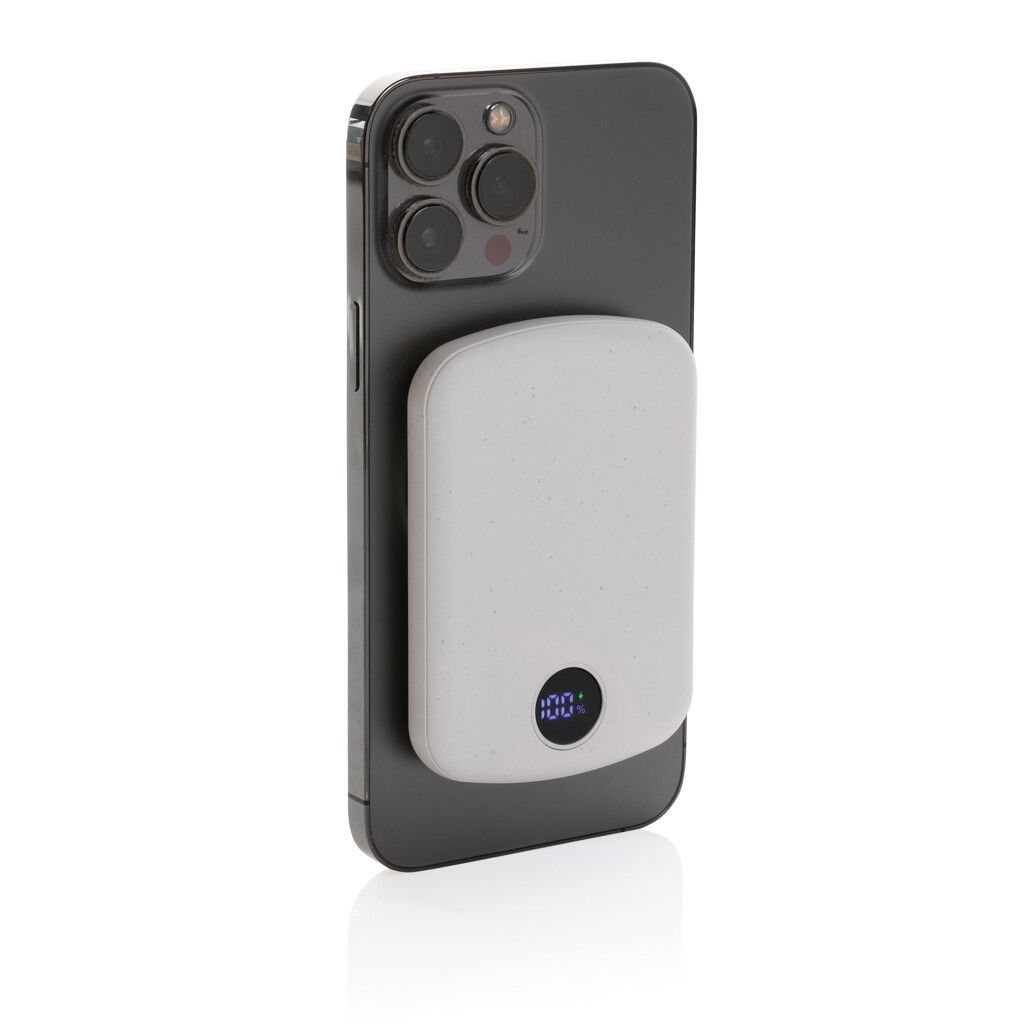 MagBoost 5.000mAh magnetische Powerbank aus RCS rec. Plastik - weiß-669
