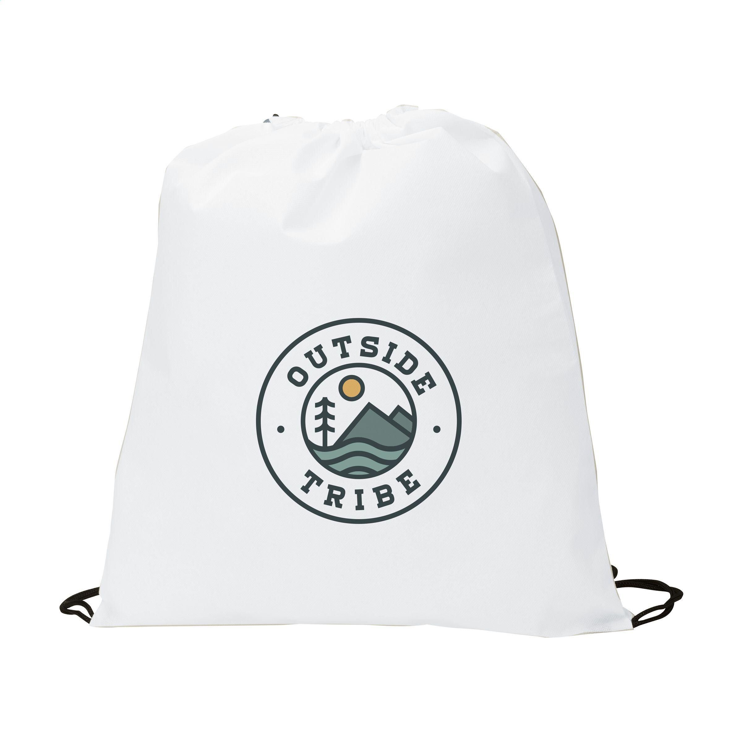 Non-Woven Promobag GRS RPET (80 g/m²) Rucksack - weiß-575