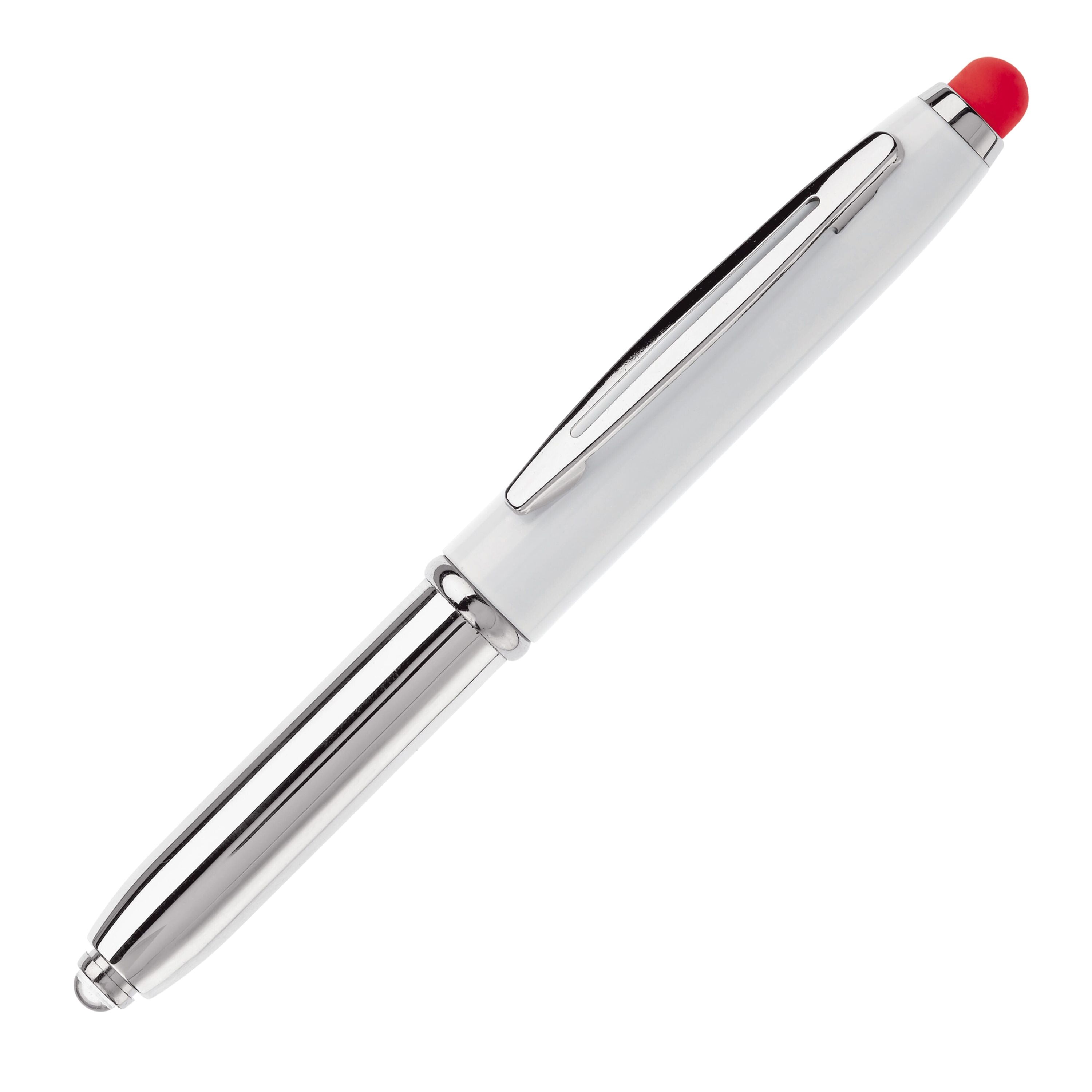 Stylus Kugelschreiber Shine - weiss  -  rot-772